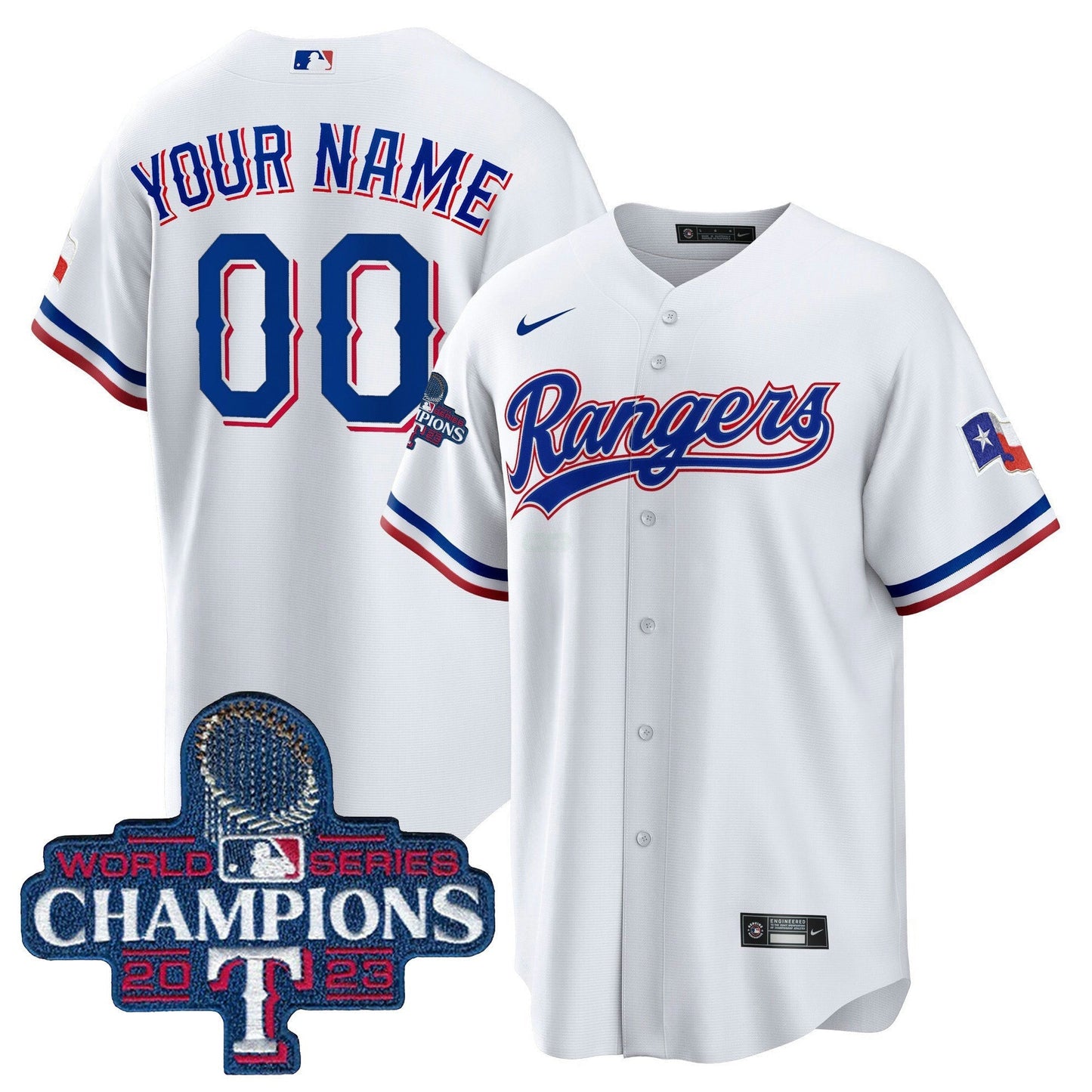 Camisa MLB Texas 2023 World Series Champions Cool Base Jersey