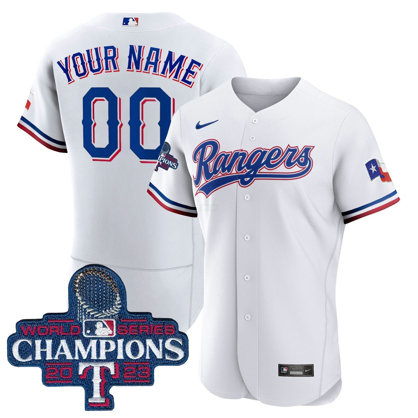 Camisa MLB Texas 2023 World Series Champions Flex Base Jersey