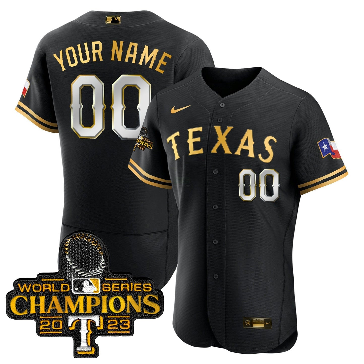 Camisa MLB Texas 2023 World Series Champions Flex Base Jersey