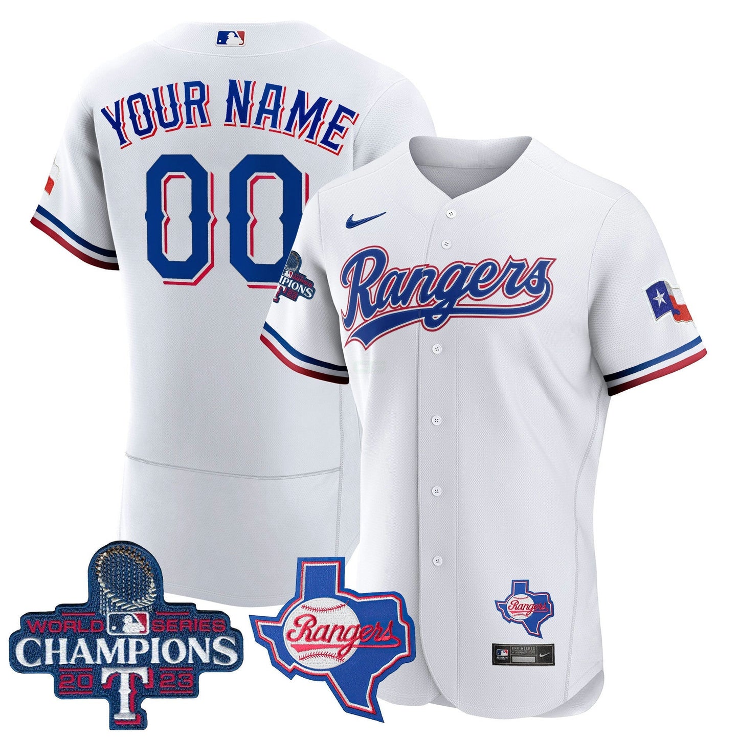 Camisa MLB Texas 2023 World Series Champions Flex Base Jersey V2