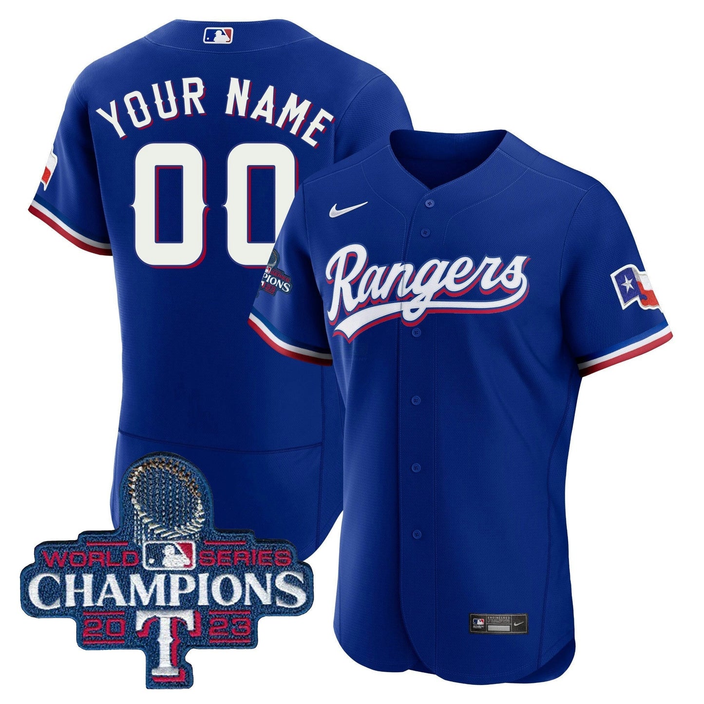 Camisa MLB Texas 2023 World Series Champions Flex Base Jersey V3