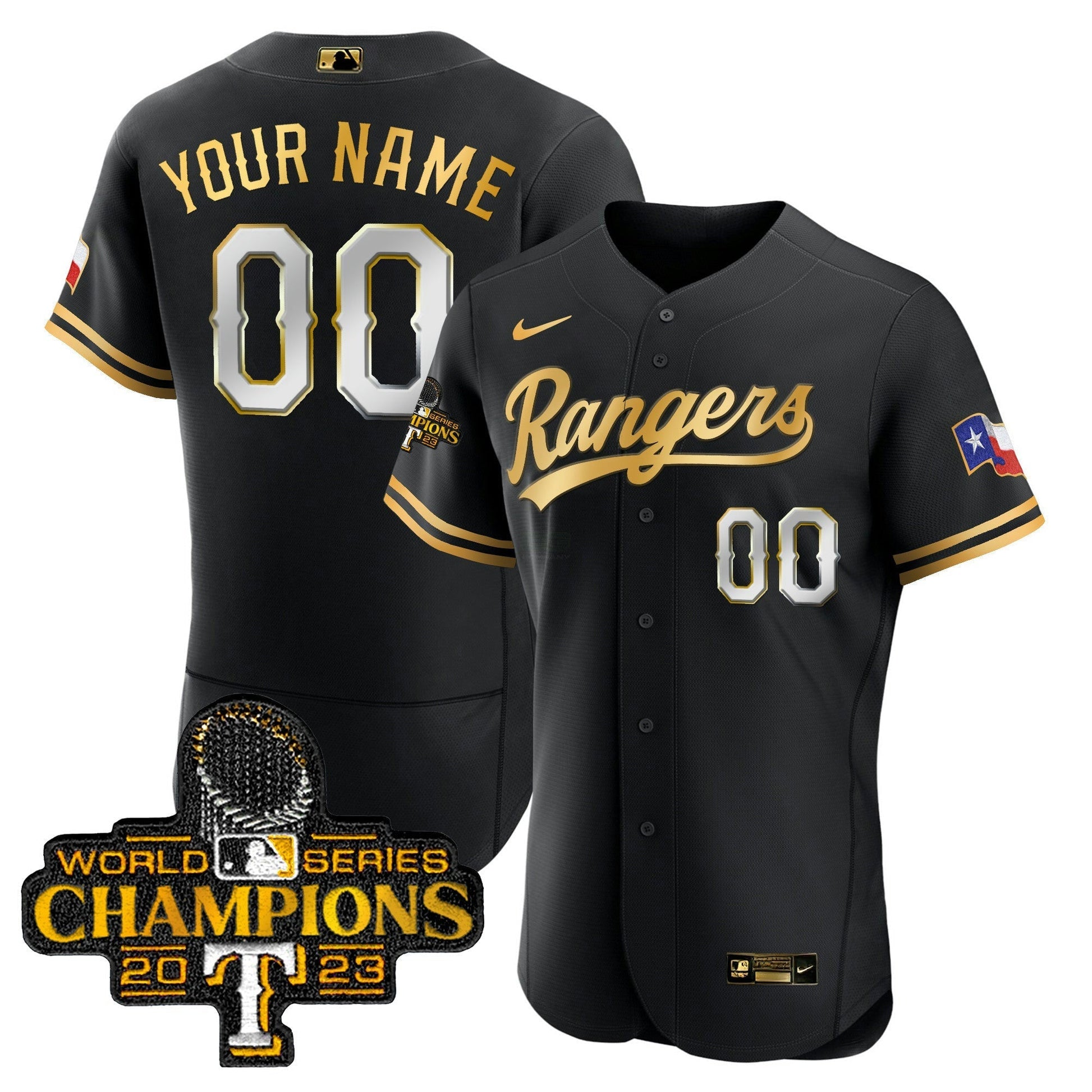 Camisa MLB Texas 2023 World Series Champions Flex Base Jersey V3