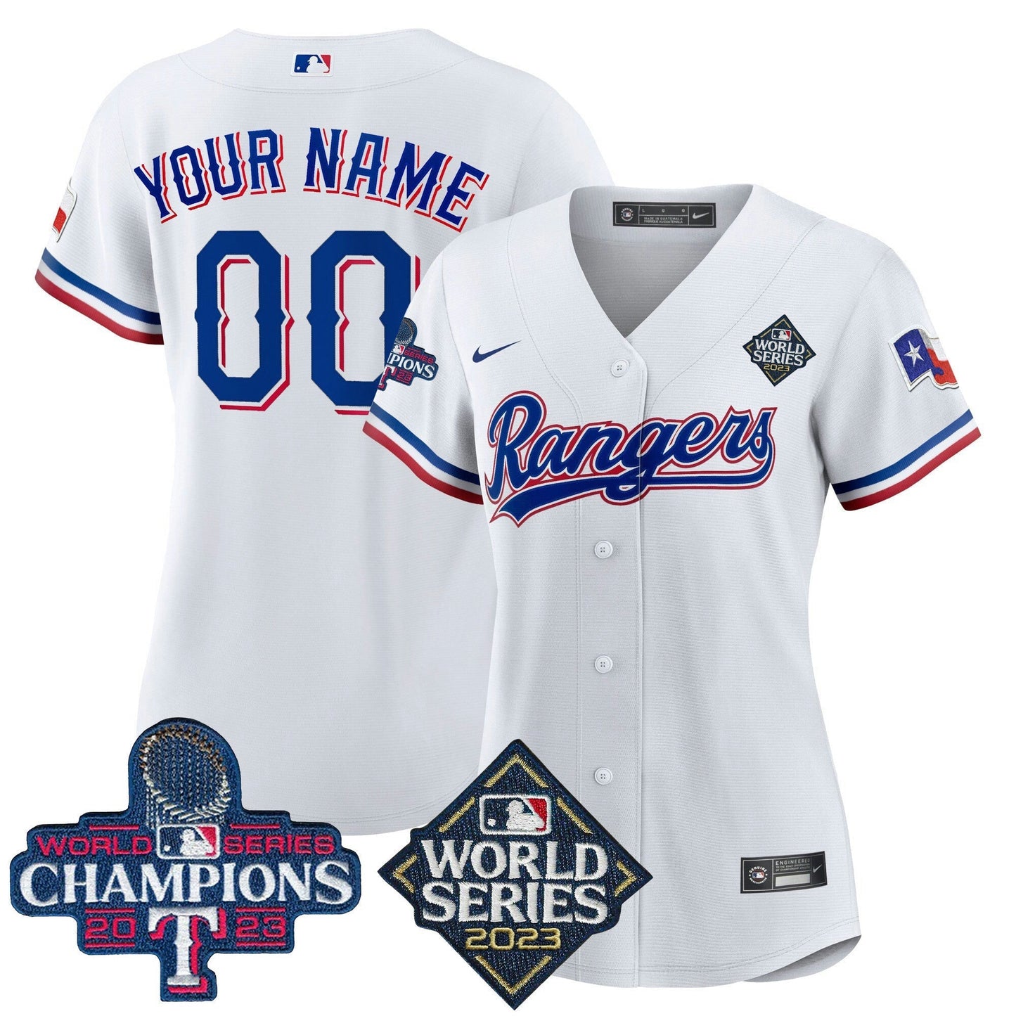Camisa MLB Texas 2023 World Series Champions Flex Base Jersey V4