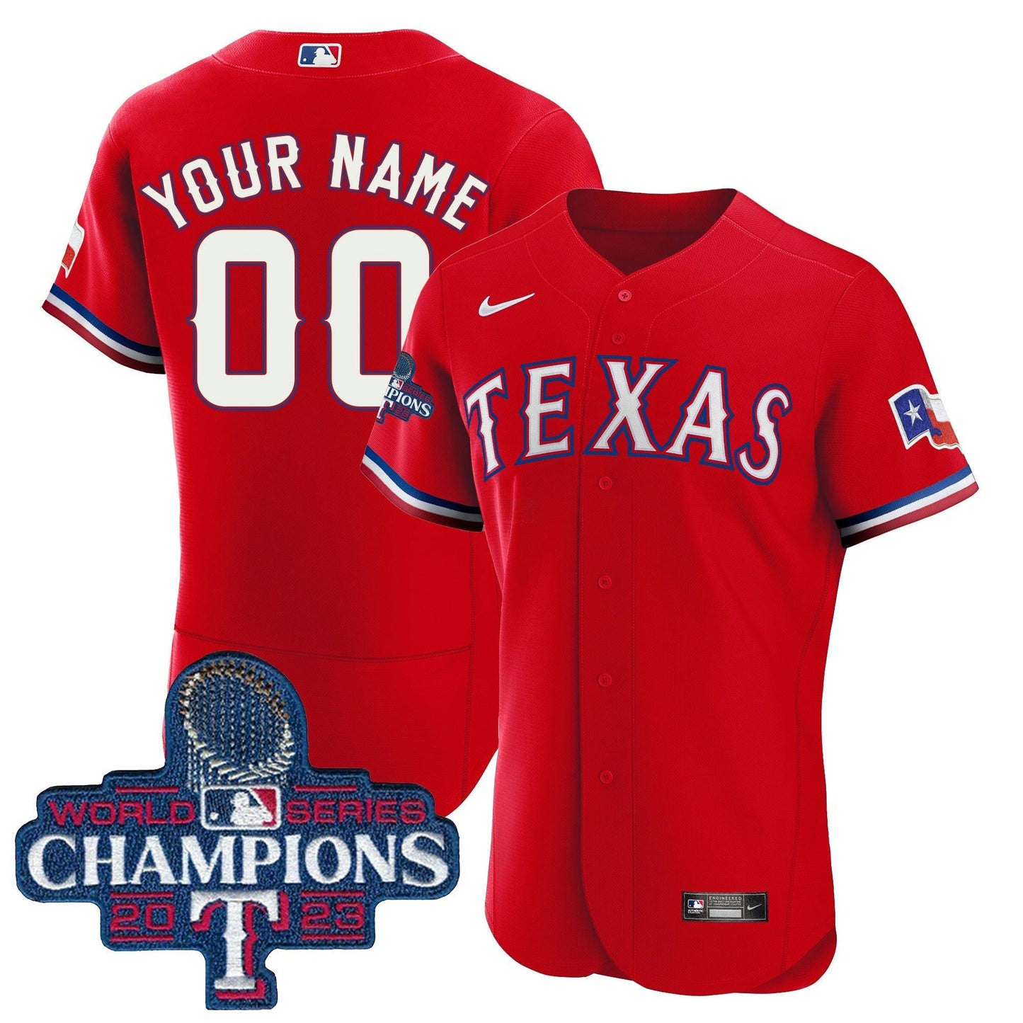 Camisa MLB Texas 2023 World Series Champions Flex Base Jersey