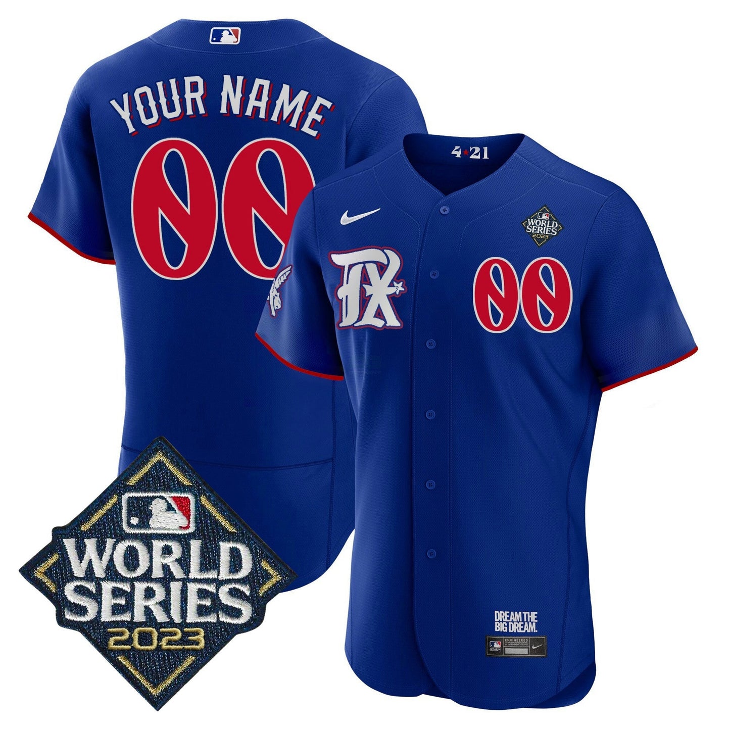Camisa MLB Texas 2023 World Series City Connect Flex Base Jersey