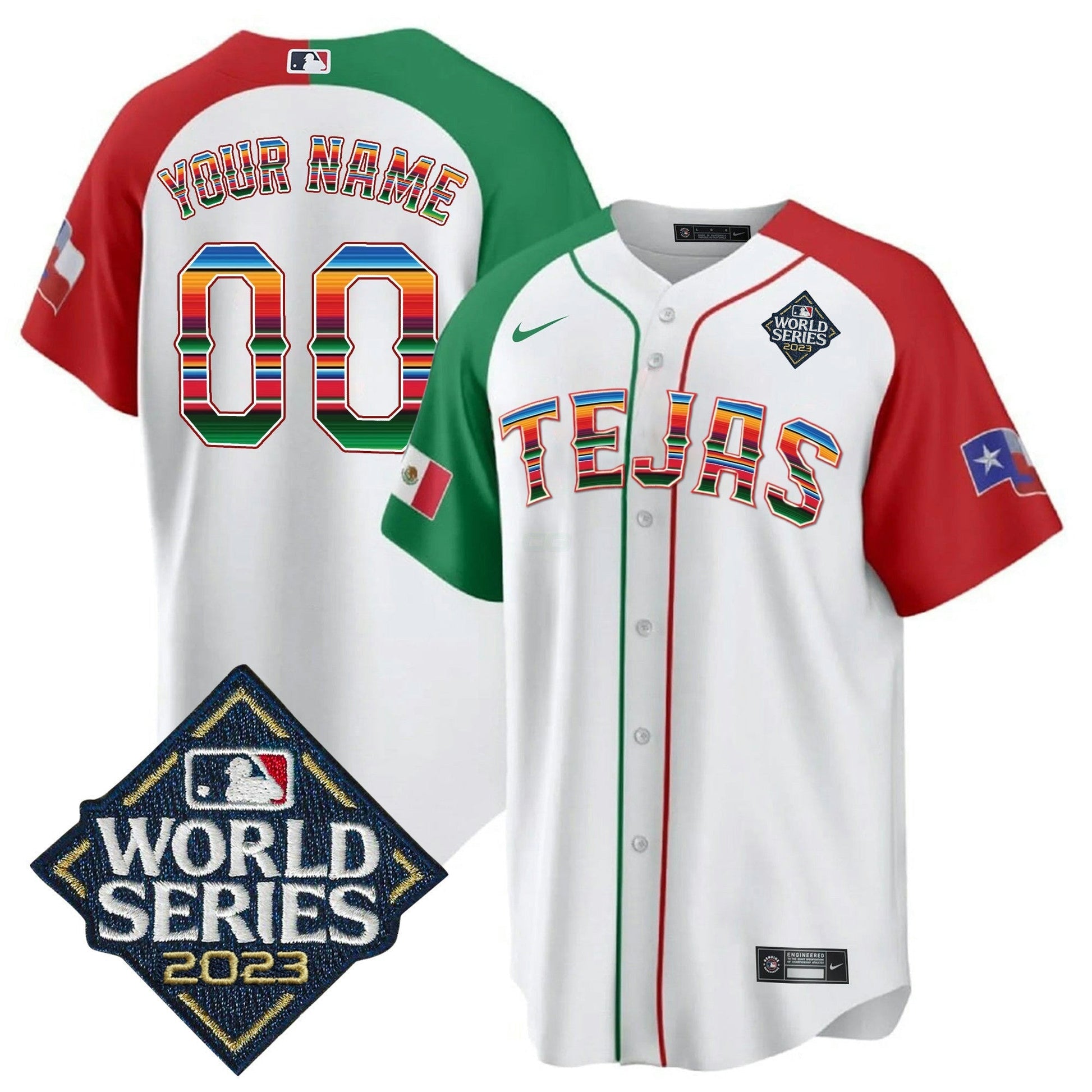 Camisa MLB Texas 2023 World Series Mexico Jersey