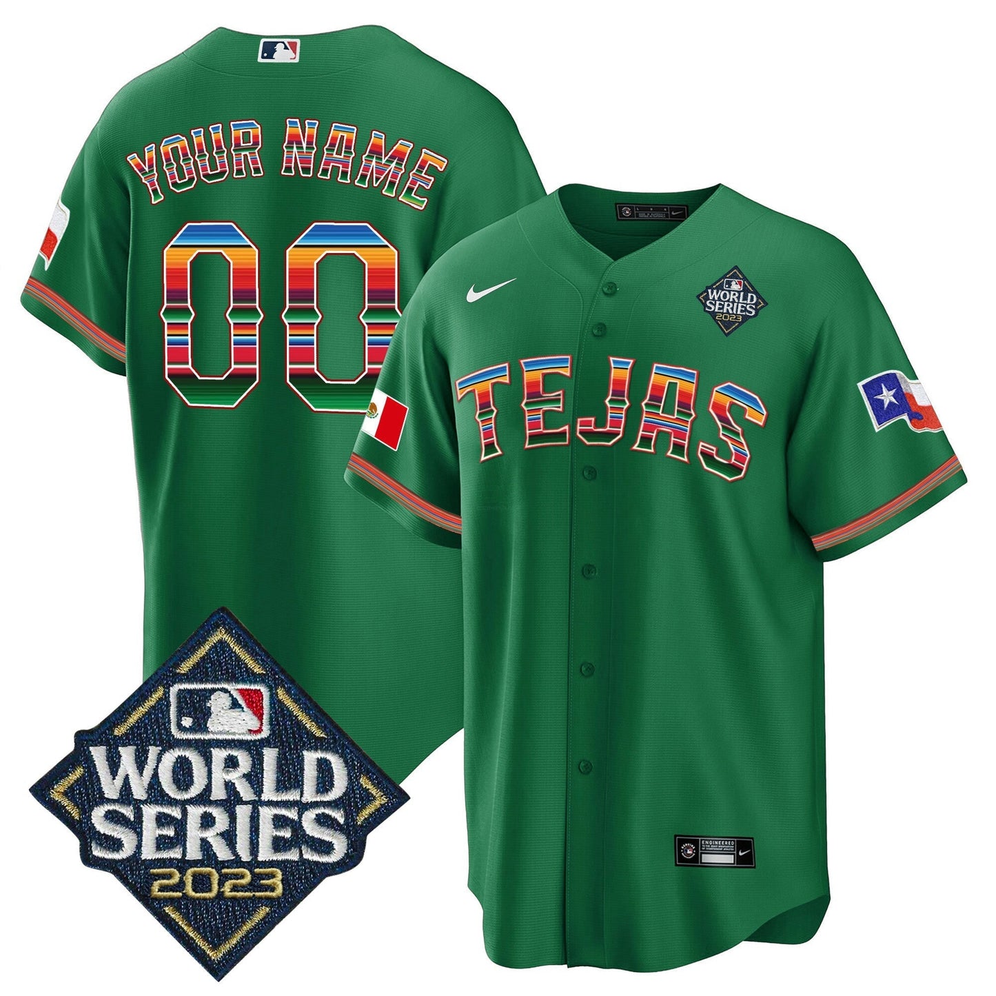 Camisa MLB Texas 2023 World Series Mexico Jersey