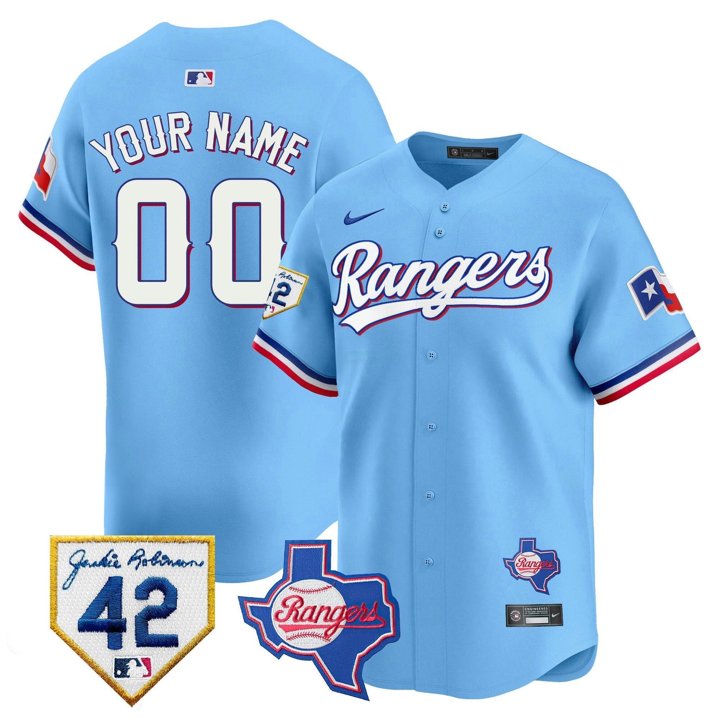 Camisa MLB Texas 2024 Jackie Robinson Patch Vapor Premier Limited Jersey