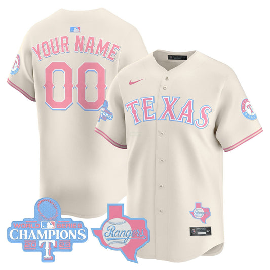 Camisa MLB Texas Bubblegum Pink Vapor Premier Limited Jersey