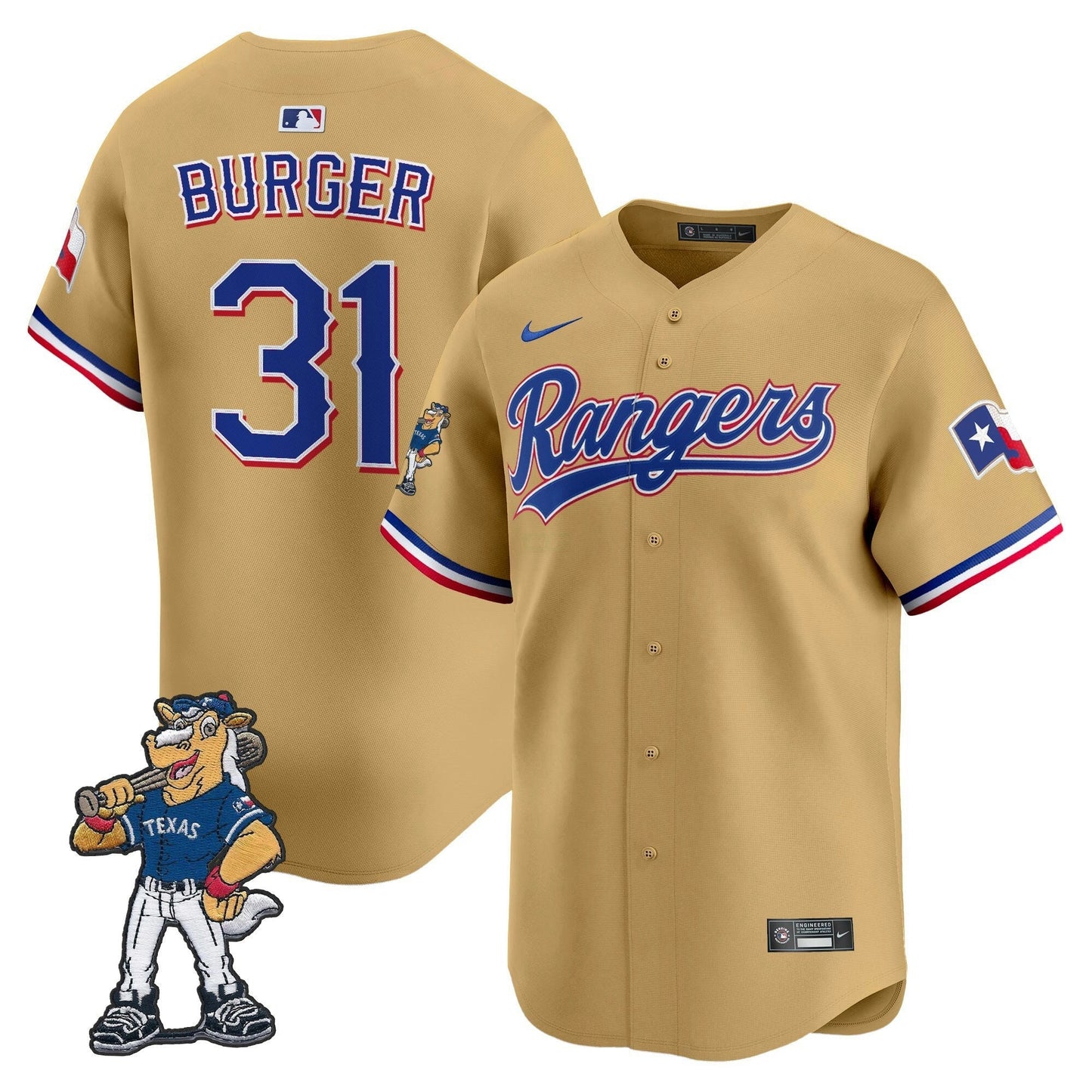 Camisa MLB Texas – Captain Patch Vapor Premier Limited Jersey