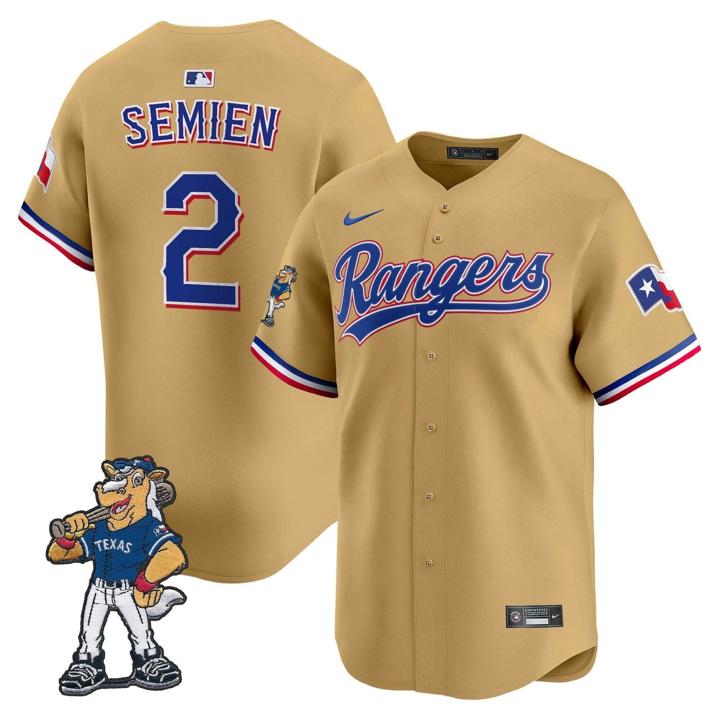 Camisa MLB Texas – Captain Patch Vapor Premier Limited Jersey
