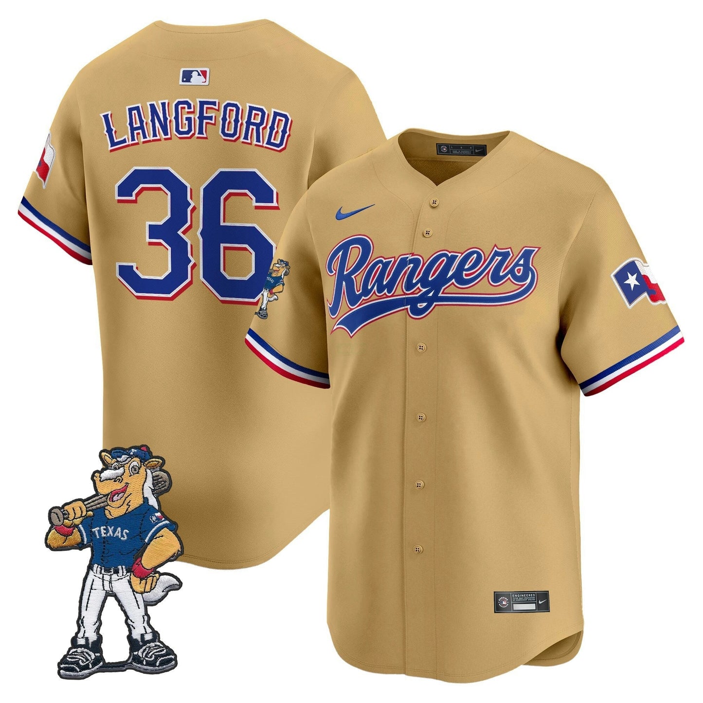 Camisa MLB Texas – Captain Patch Vapor Premier Limited Jersey