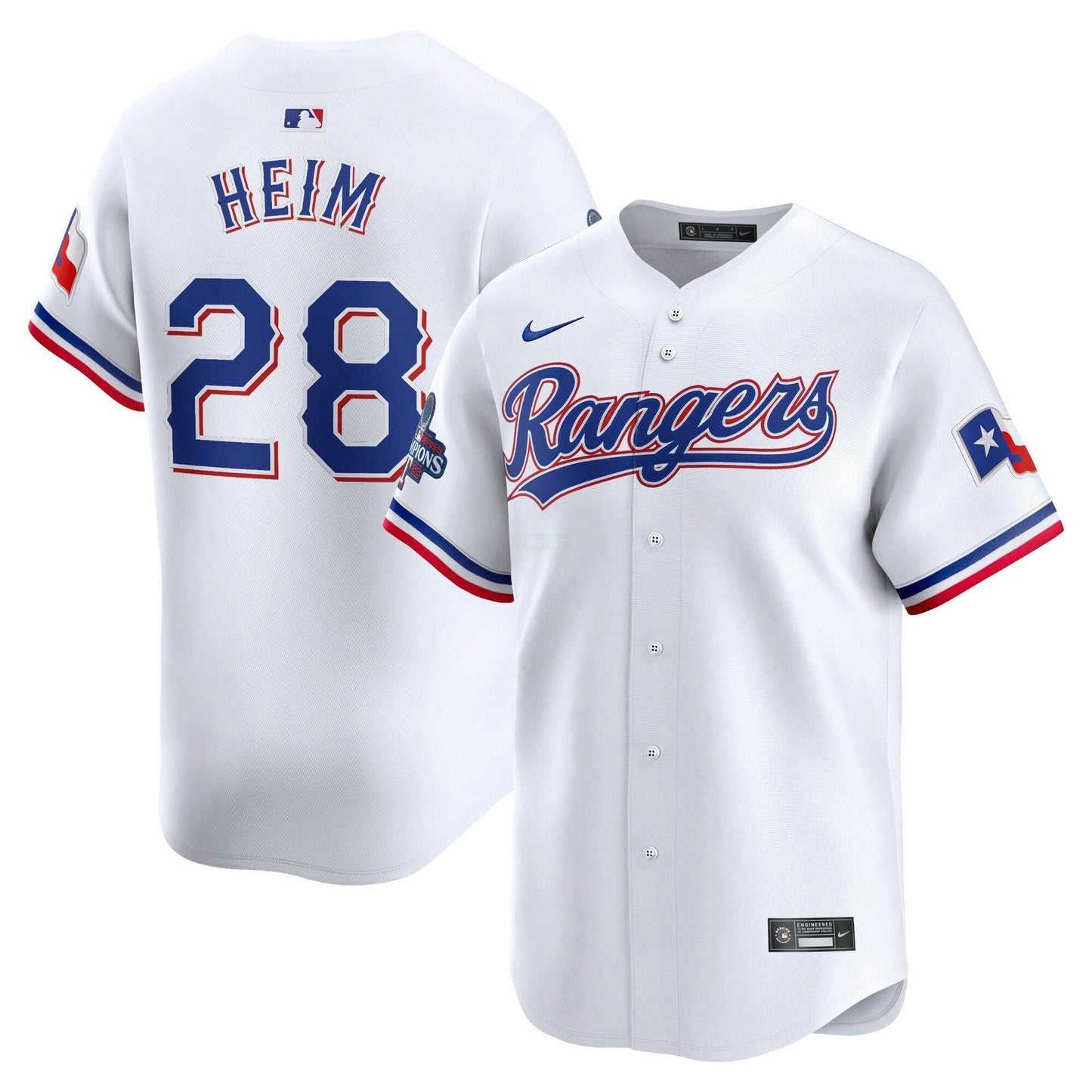 Camisa MLB Texas Home 2023 World Series Champions Limited Jersey – Branca