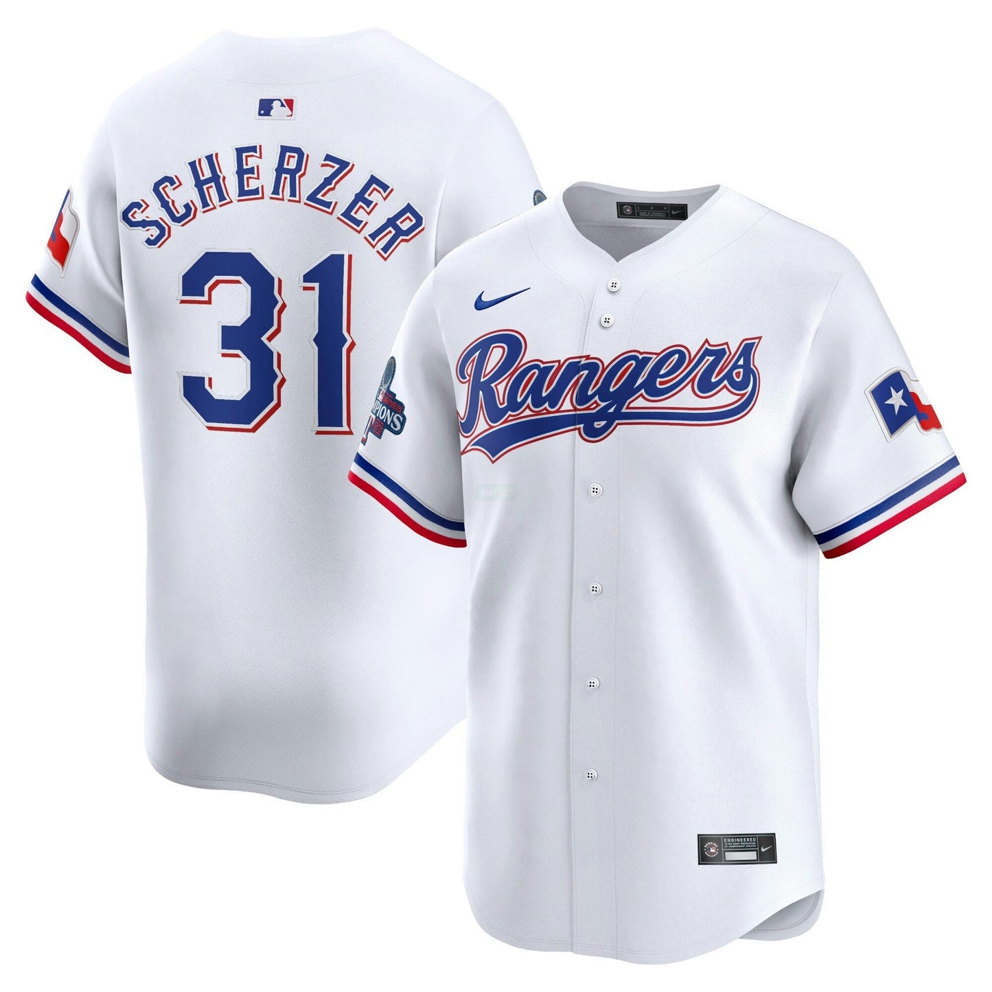 Camisa MLB Texas Home 2023 World Series Champions Limited Jersey – Branca