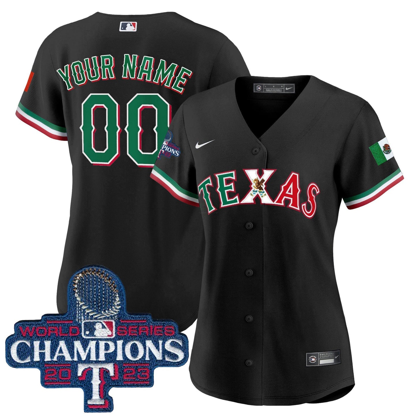 Camisa MLB Texas Mexico 2023 World Series Champions Jersey