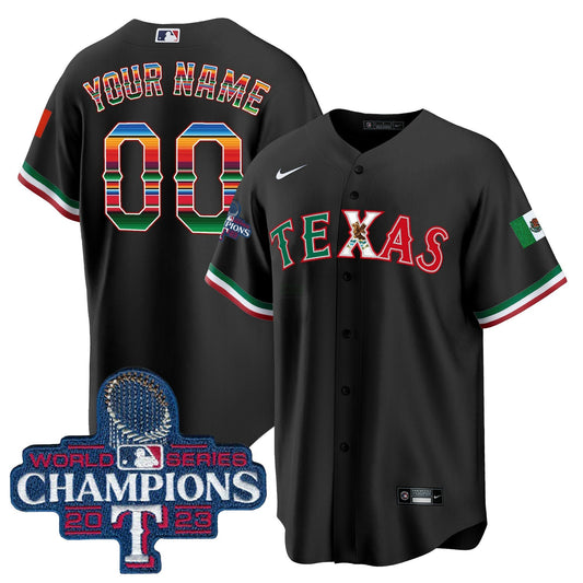 Camisa MLB Texas Mexico 2023 World Series Champions Jersey V2