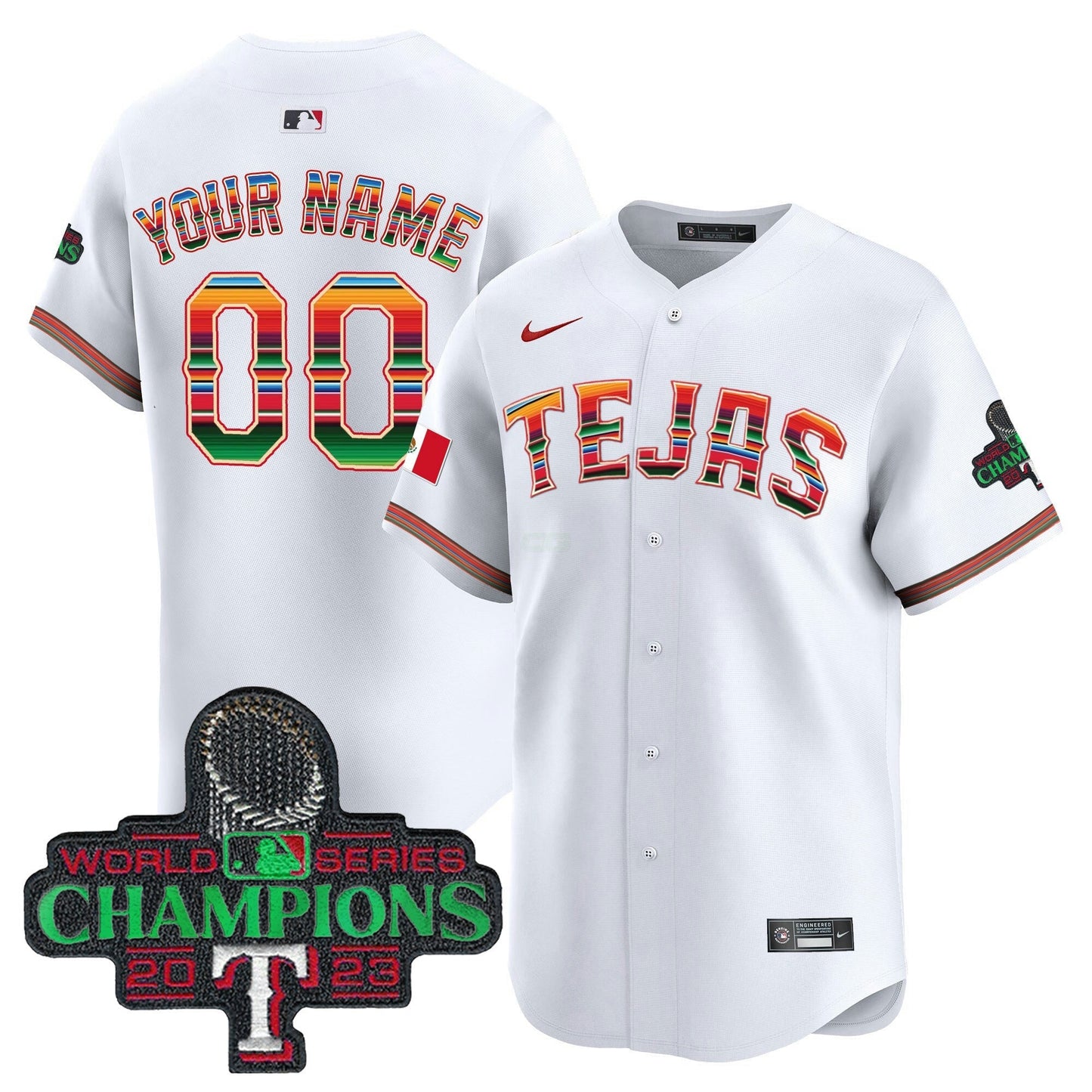 Camisa MLB Texas Mexico Champions Patch Vapor Premier Limited Jersey