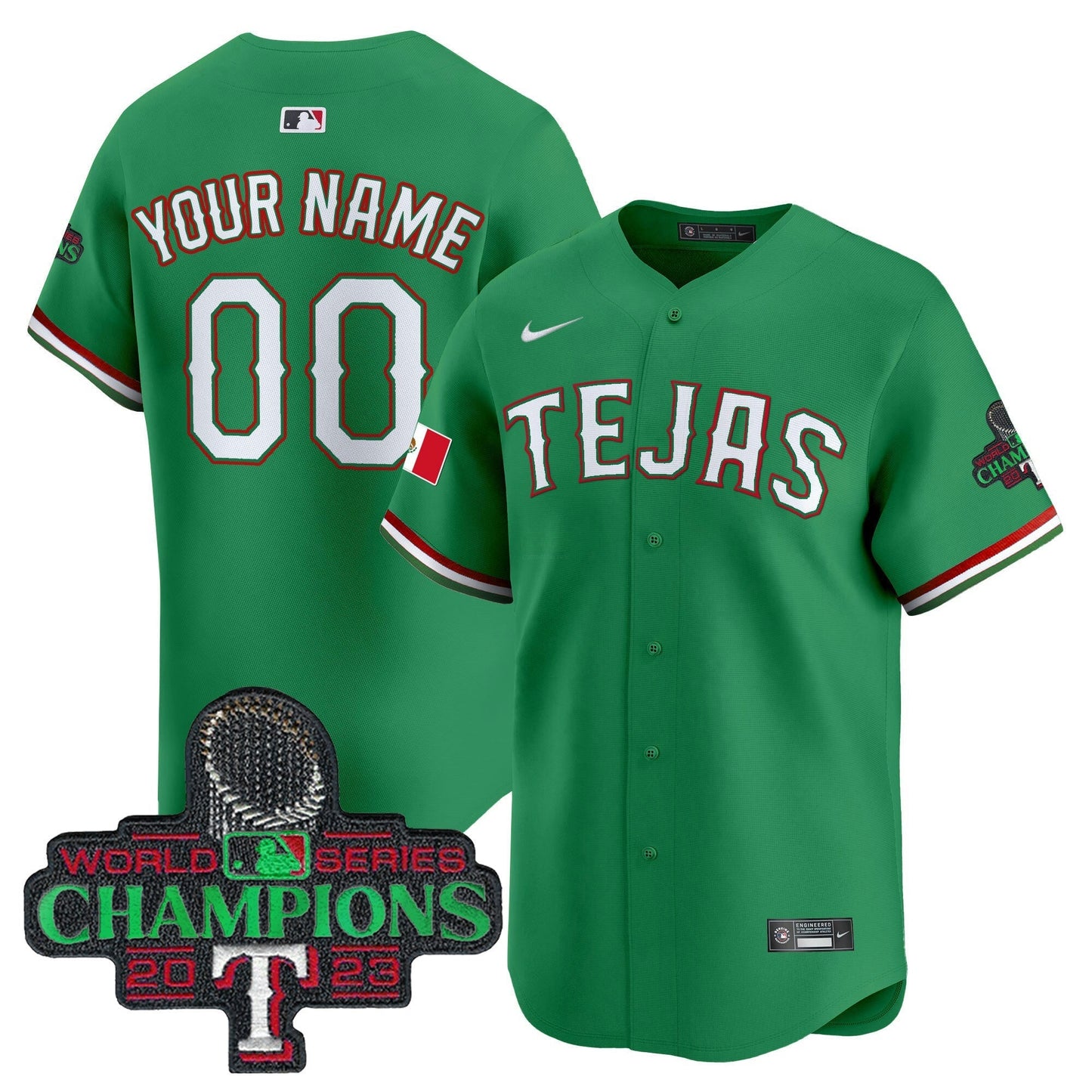 Camisa MLB Texas Mexico Champions Patch Vapor Premier Limited Jersey