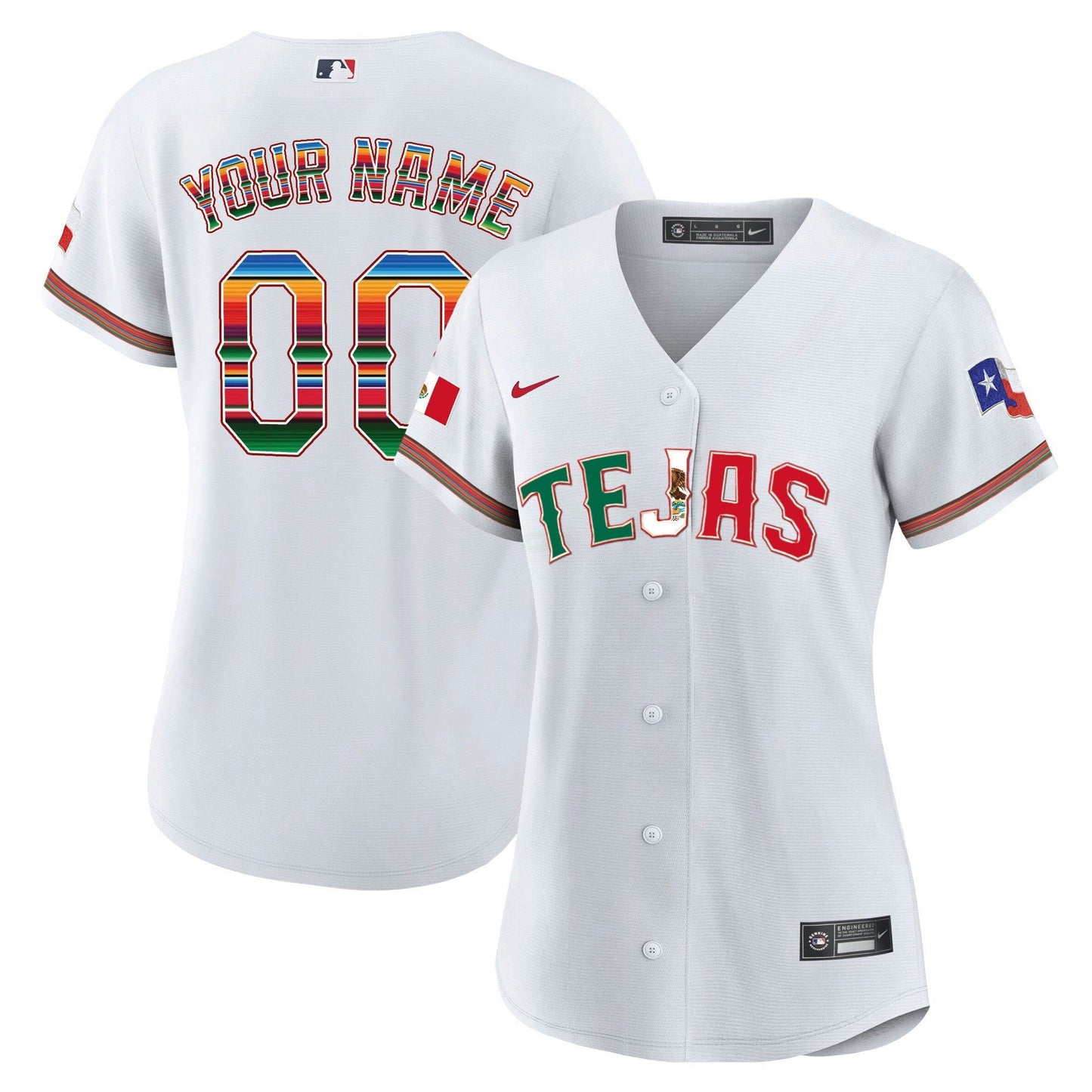 Camisa MLB Texas Mexico Flag Jersey