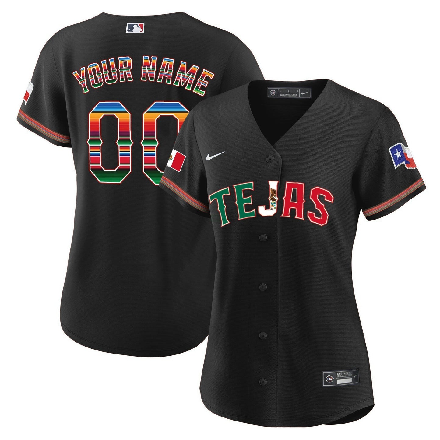 Camisa MLB Texas Mexico Flag Jersey