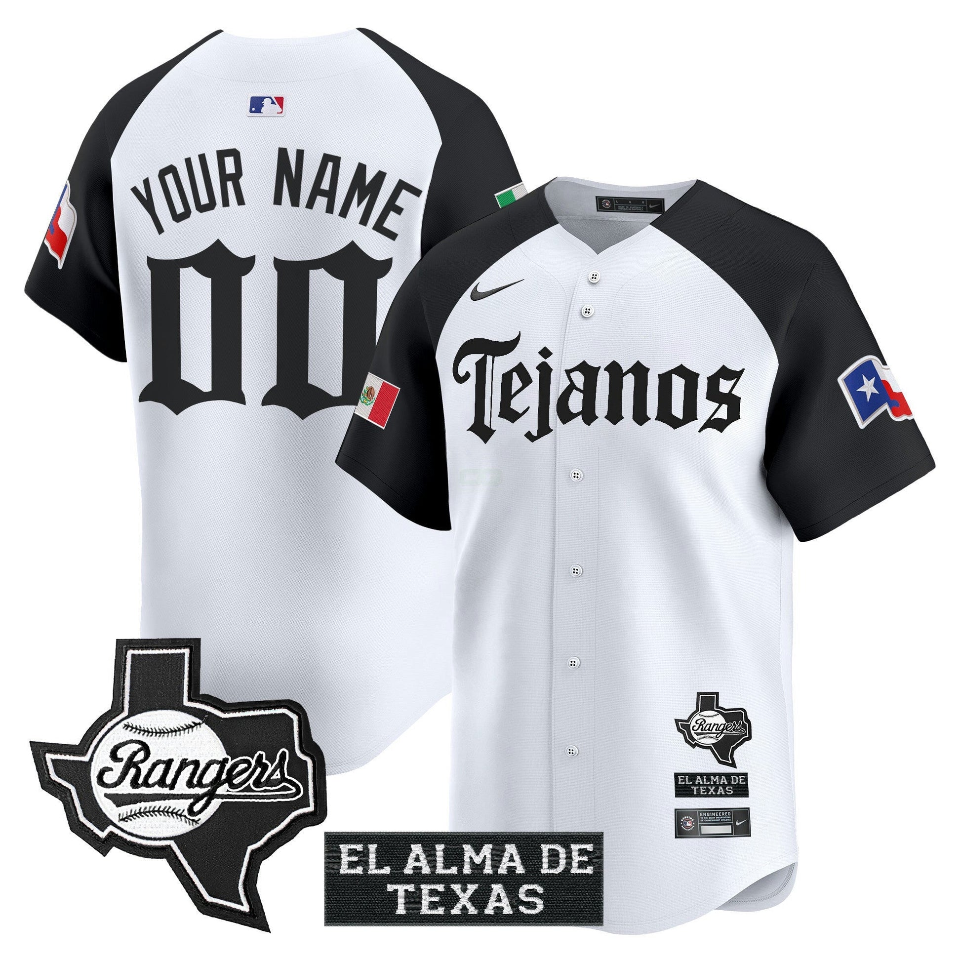 Camisa MLB Texas Mexico Tejano Barrio Style Vapor Premier Limited Jersey