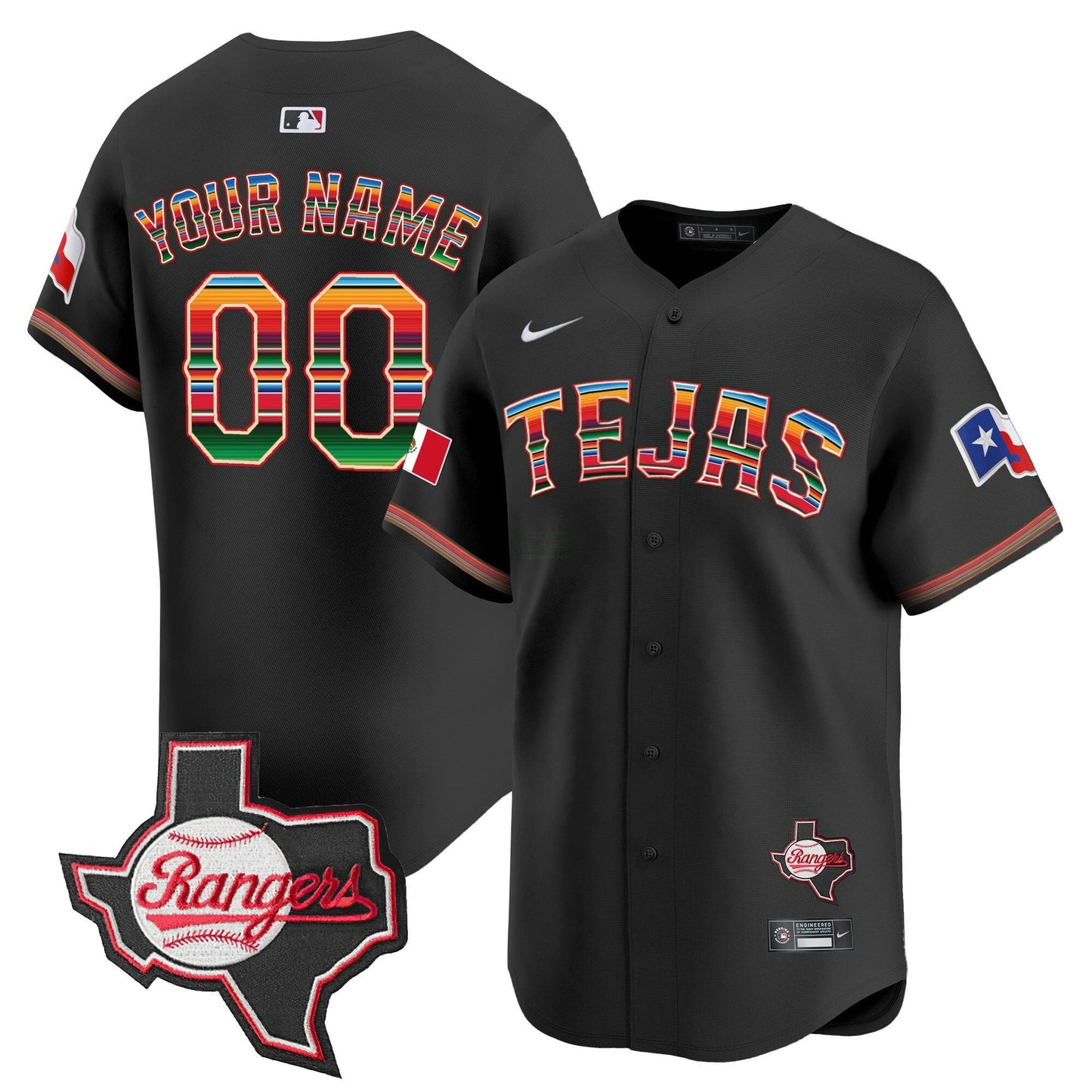 Camisa MLB Texas Mexico Texas Patch Vapor Premier Limited Jersey