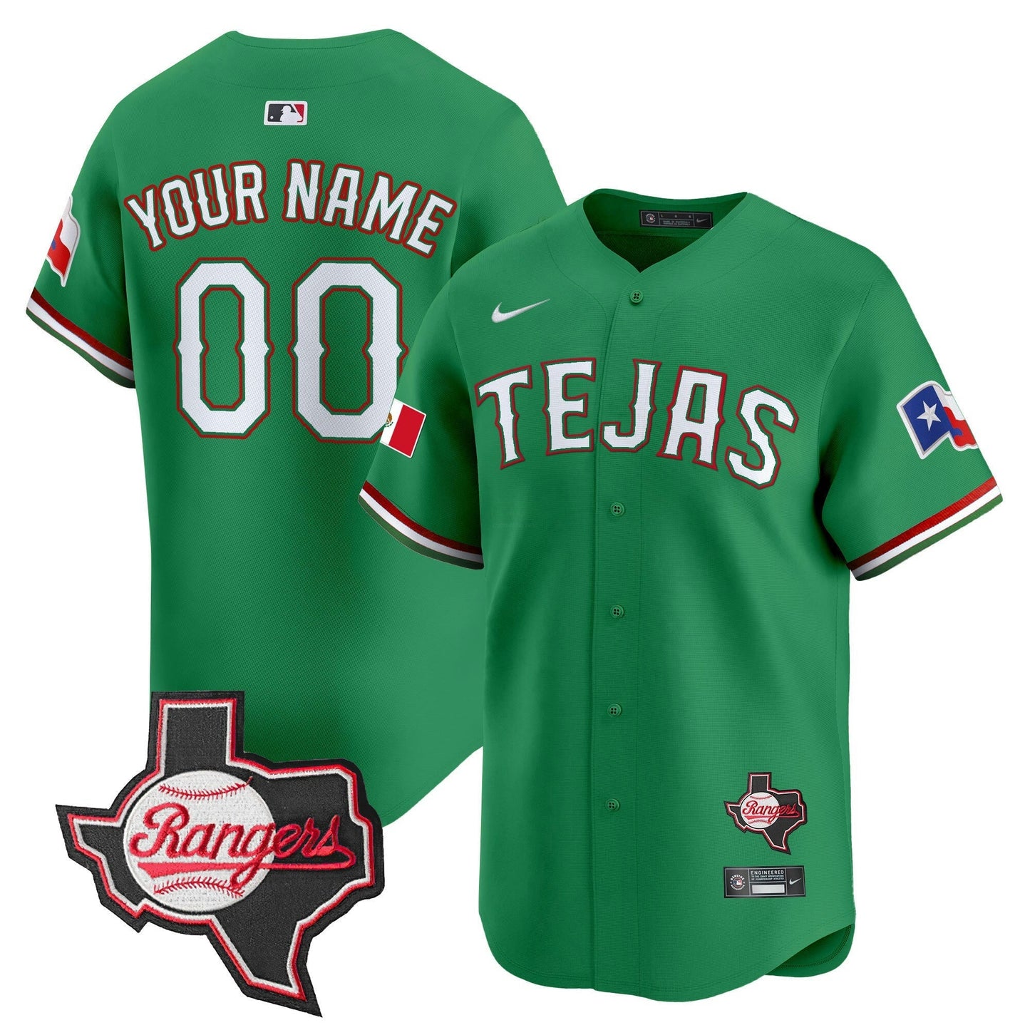 Camisa MLB Texas Mexico Texas Patch Vapor Premier Limited Jersey