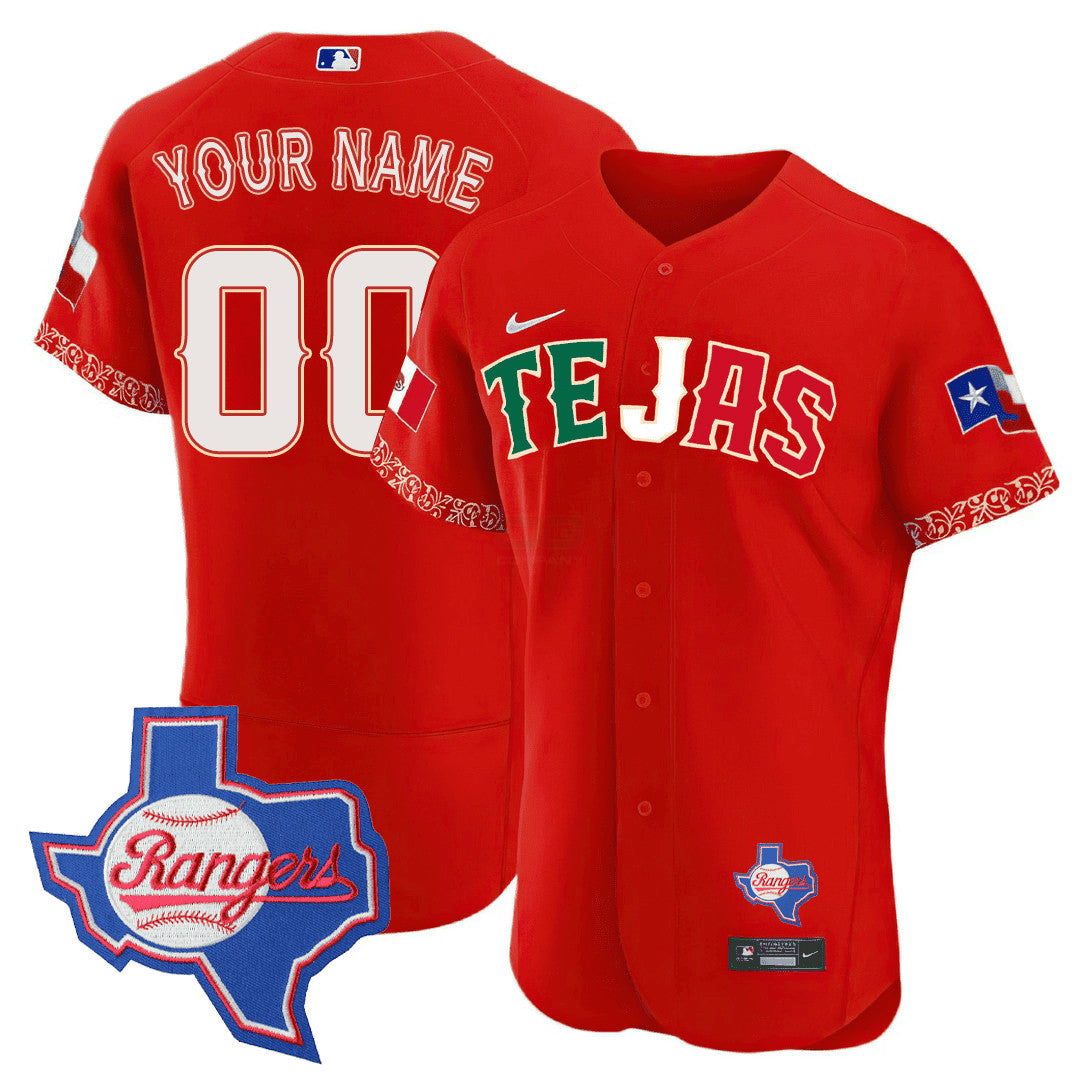 Camisa MLB Texas Special Mexico Texas State Patch Jersey