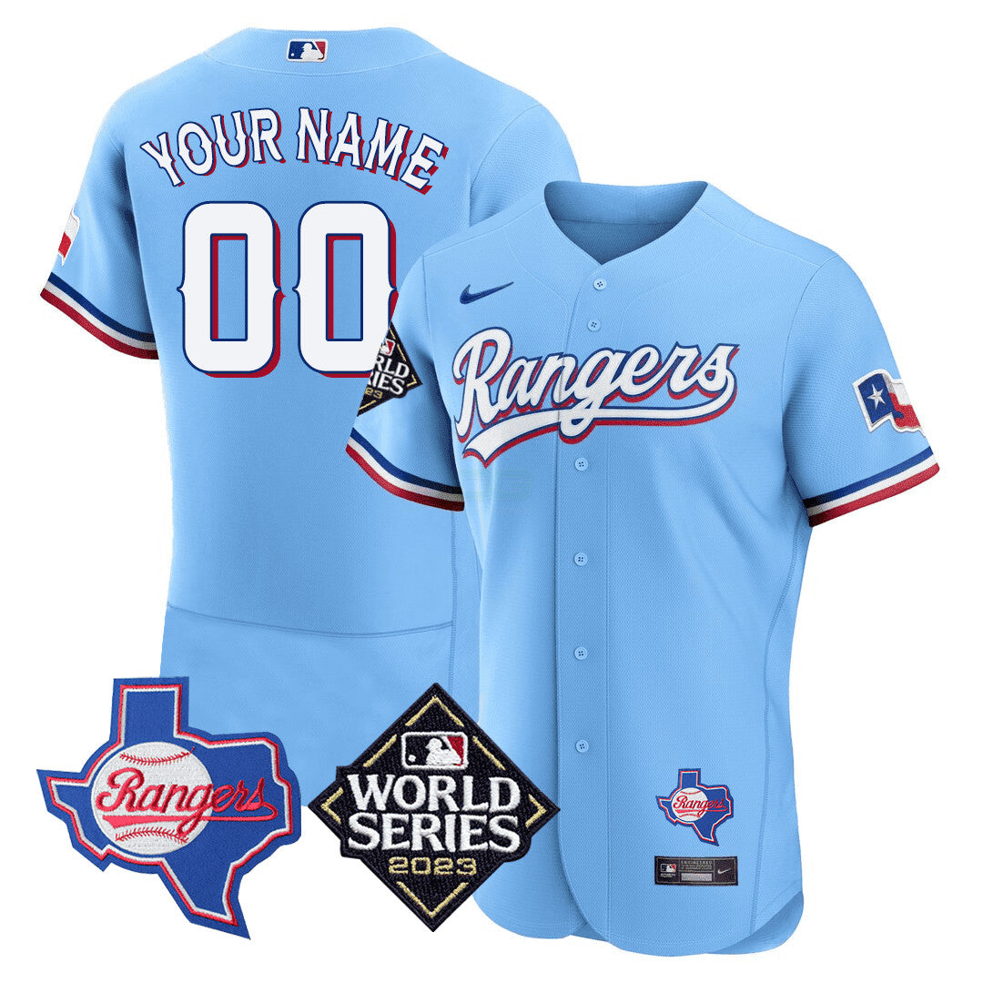Camisa MLB Texas Texas State & 2023 World Series Patch Jersey