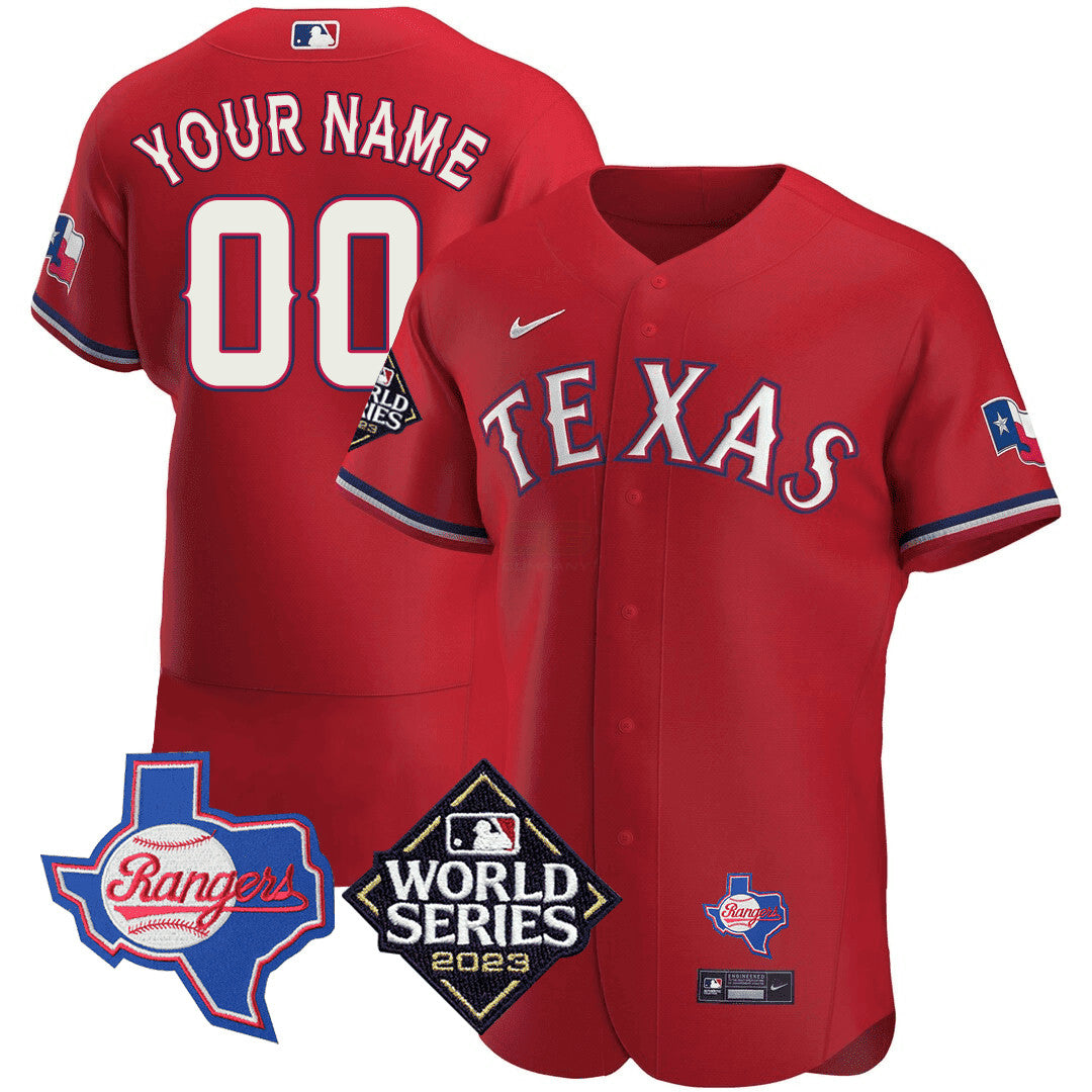 Camisa MLB Texas Texas State & 2023 World Series Patch Jersey
