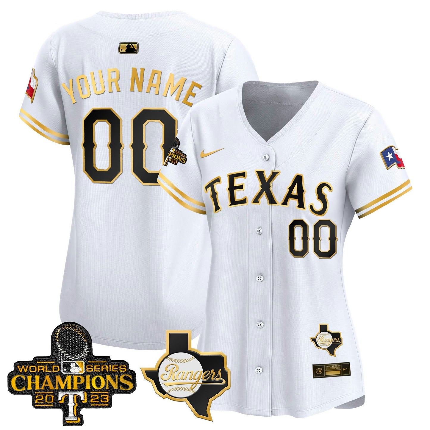 Camisa MLB Texas World Series Champions Vapor Premier Elite Jersey V2