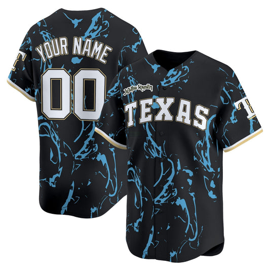 Camisa MLB Texas x Jujutsu Kaisen Vapor Premier Limited Jersey - Preta