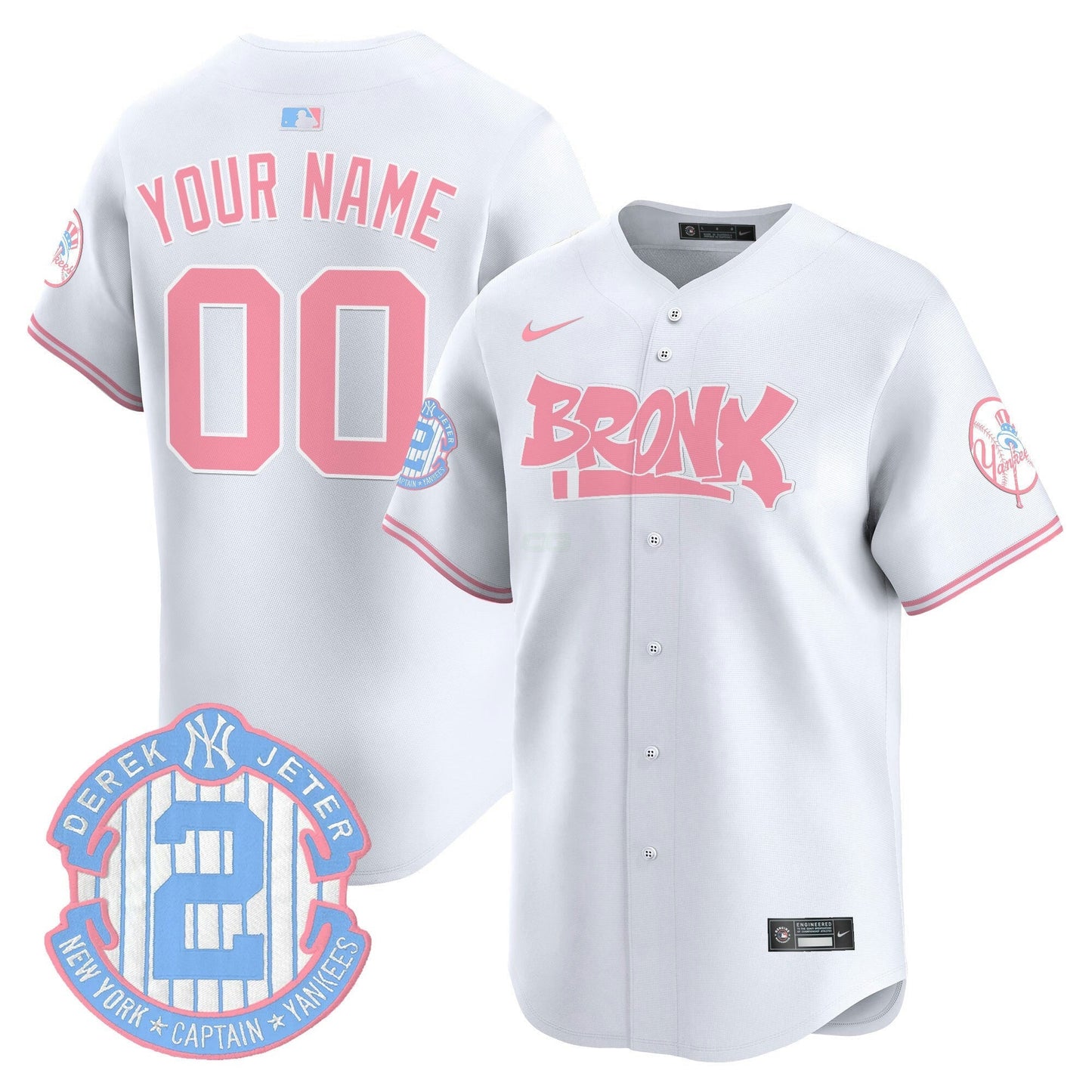 Camisa MLB The Bronx Graffiti Bubblegum Pink Vapor Premier Limited Jersey