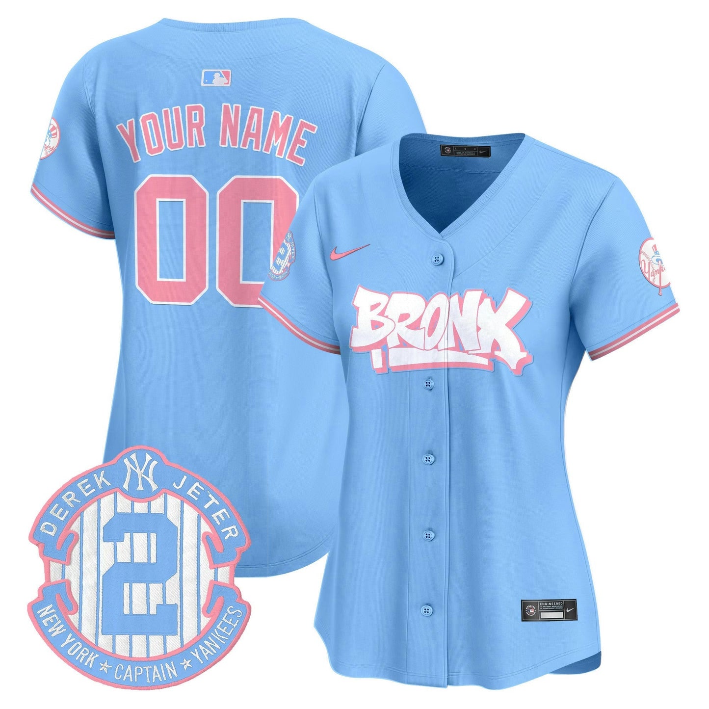 Camisa MLB The Bronx Graffiti Bubblegum Pink Vapor Premier Limited Jersey V2