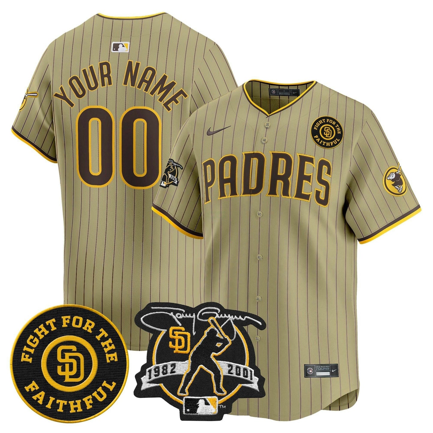 Camisa MLB Tony Gwynn & Faithful Patch Vapor Premier Limited Jersey