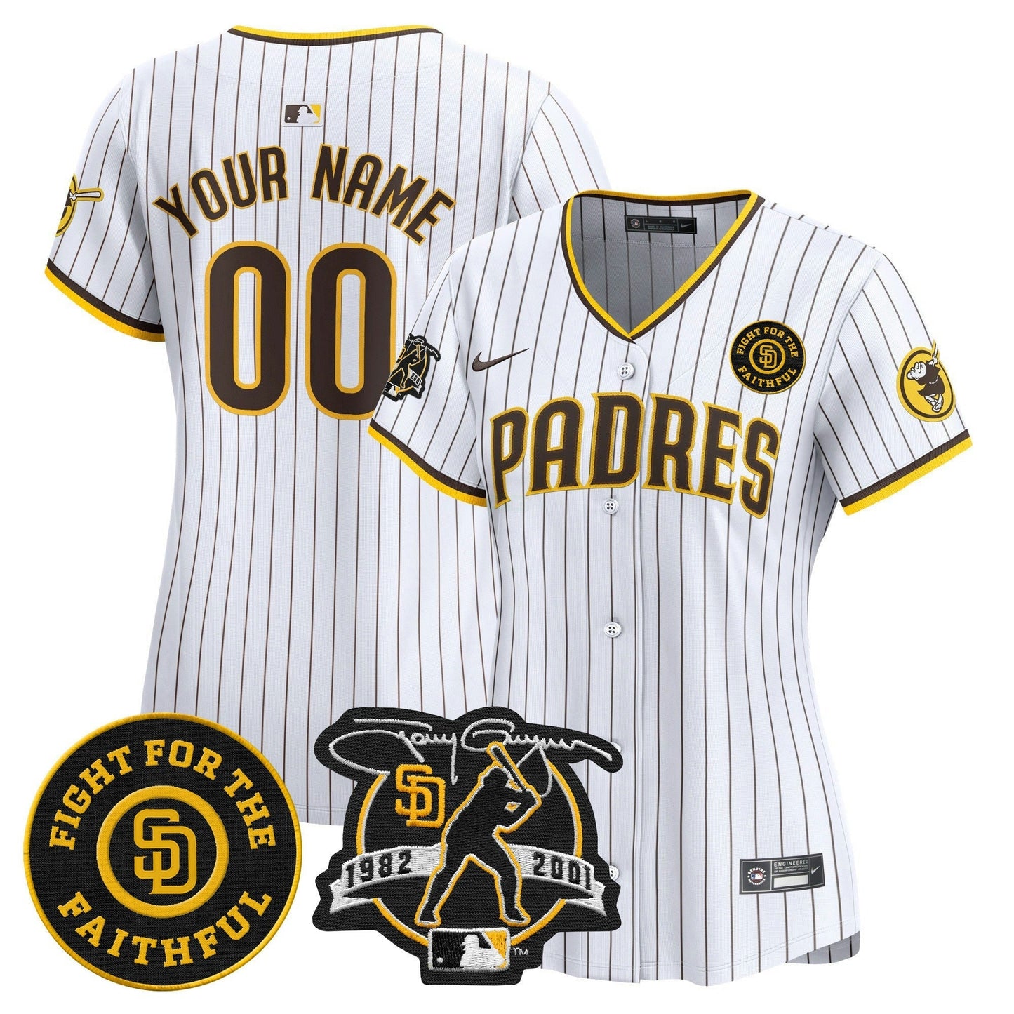 Camisa MLB Tony Gwynn & Faithful Patch Vapor Premier Limited Jersey