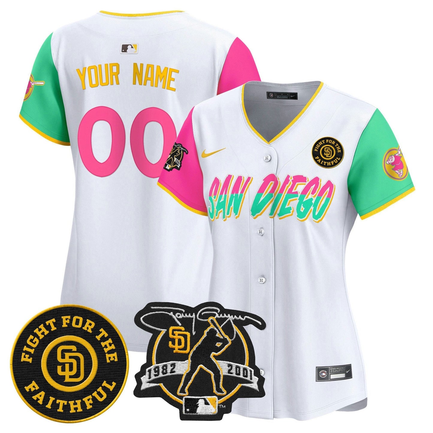 Camisa MLB Tony Gwynn & Faithful Patch Vapor Premier Limited Jersey