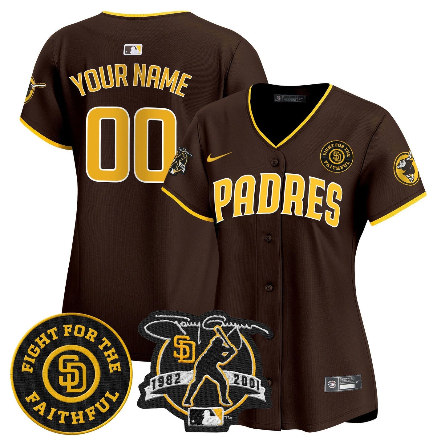 Camisa MLB Tony Gwynn & Faithful Patch Vapor Premier Limited Jersey