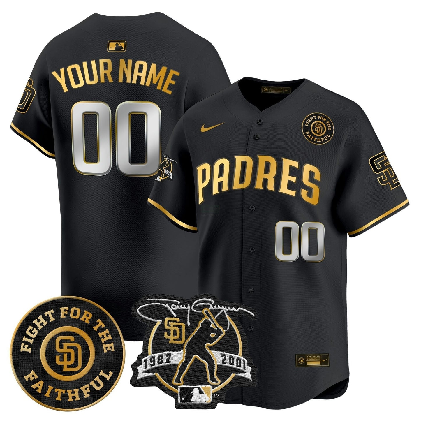 Camisa MLB Tony Gwynn & Faithful Patch Vapor Premier Limited Jersey