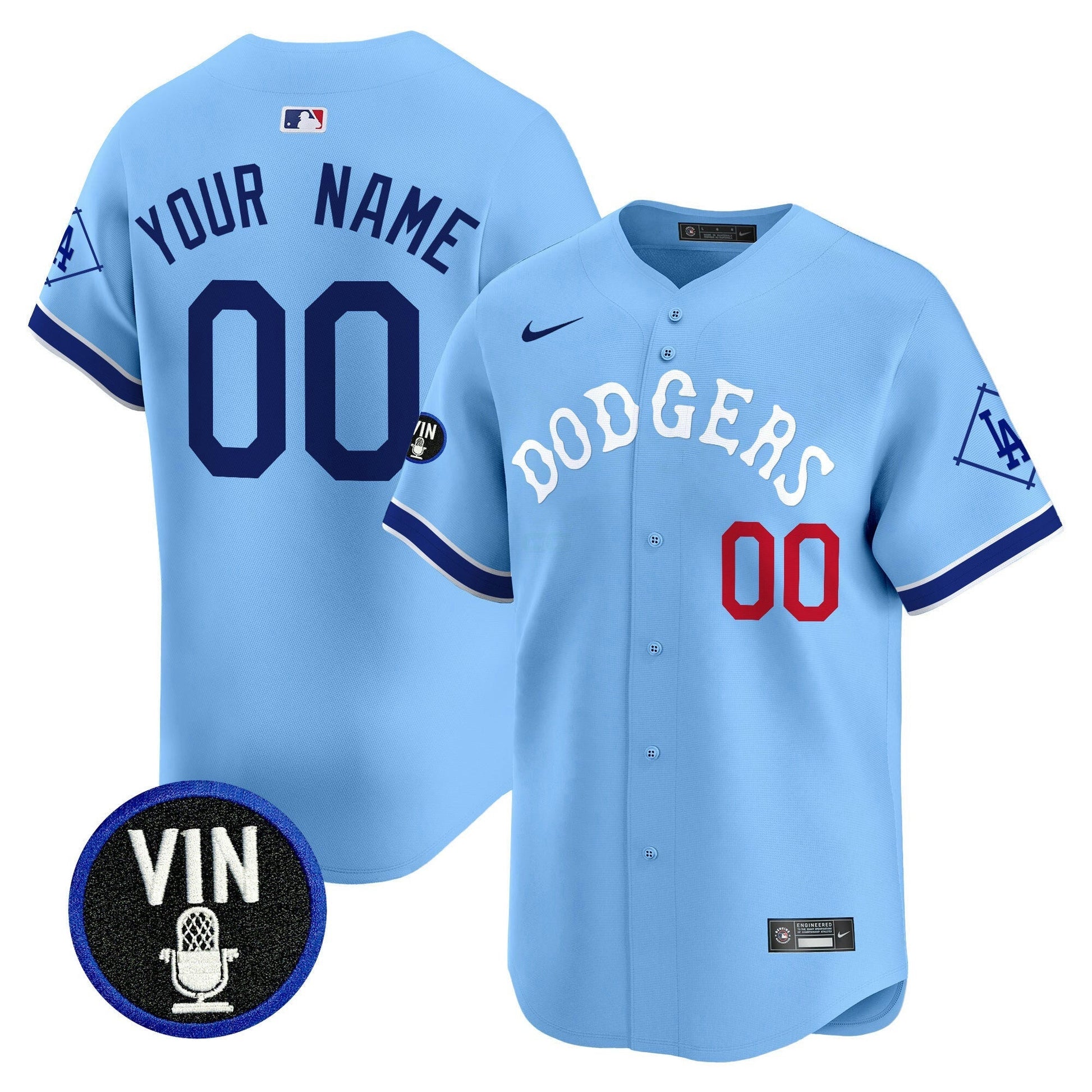 Camisa MLB Tribute Vin Scully Patch Vapor Premier Limited Jersey