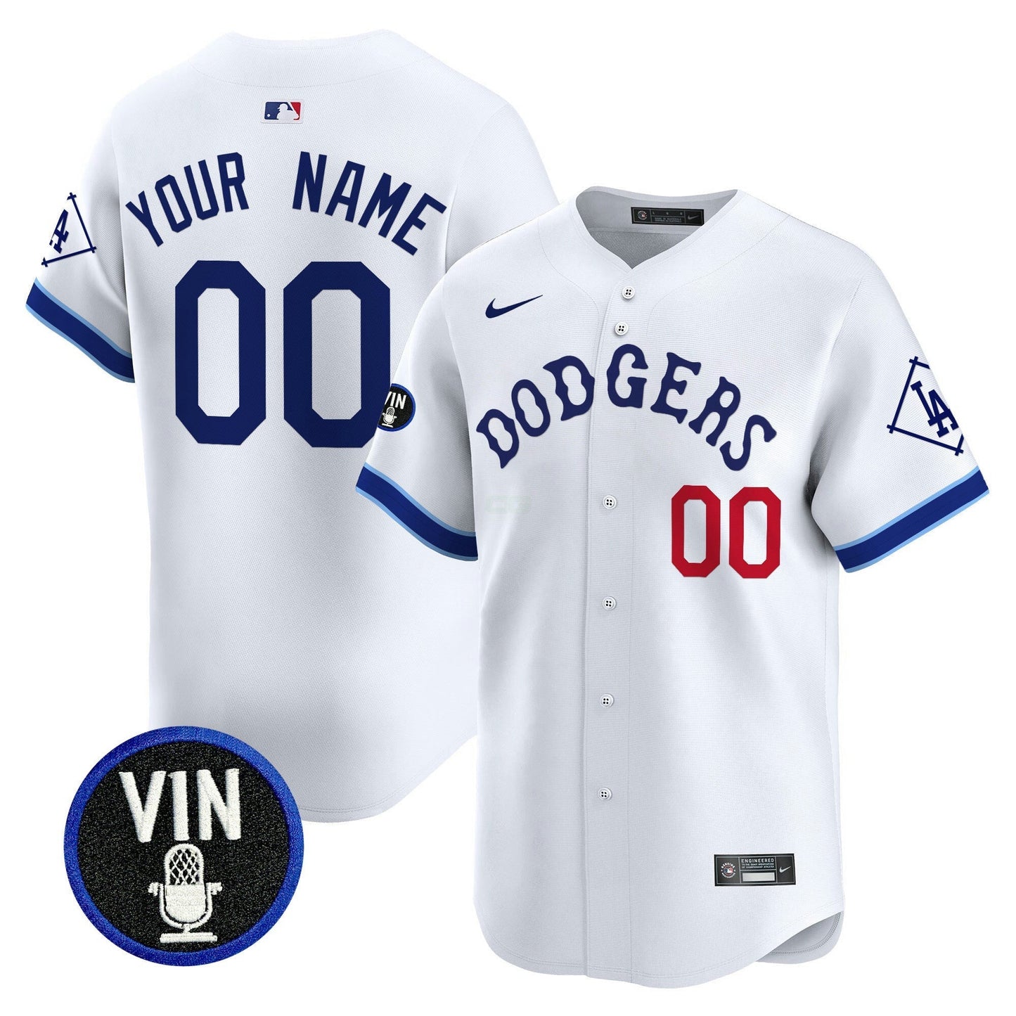 Camisa MLB Tribute Vin Scully Patch Vapor Premier Limited Jersey