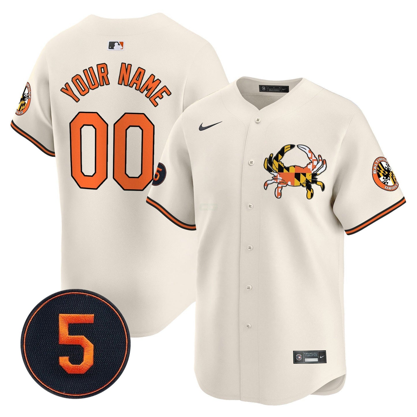 Camisa MLB Unisex Baltimore Robinson Patch Vapor Premier Limited Jersey V3 - Personalizada