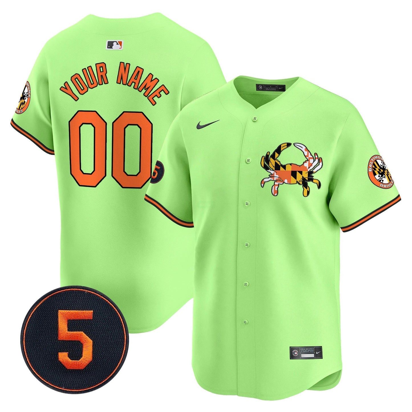 Camisa MLB Unisex Baltimore Robinson Patch Vapor Premier Limited Jersey V3 - Personalizada