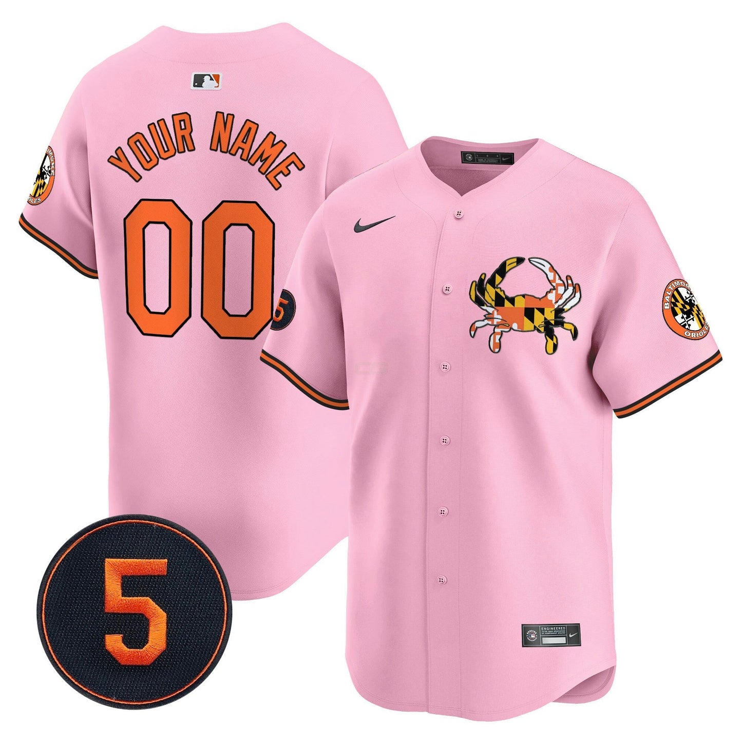 Camisa MLB Unisex Baltimore Robinson Patch Vapor Premier Limited Jersey V3 - Personalizada