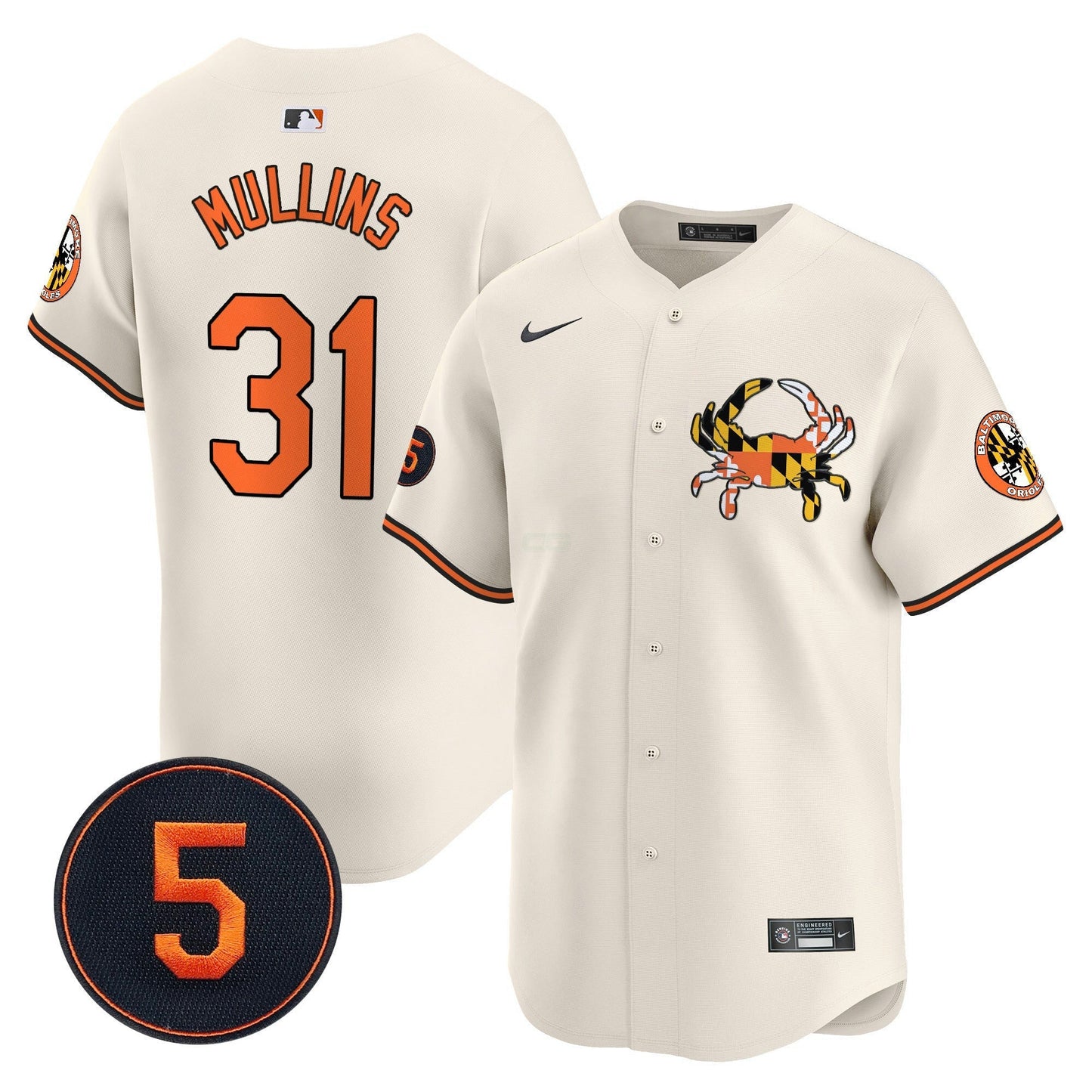Camisa MLB Unisex Baltimore Robinson Patch Vapor Premier Limited Jersey V3