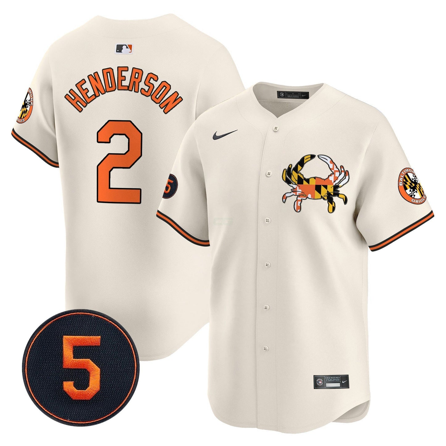Camisa MLB Unisex Baltimore Robinson Patch Vapor Premier Limited Jersey V3