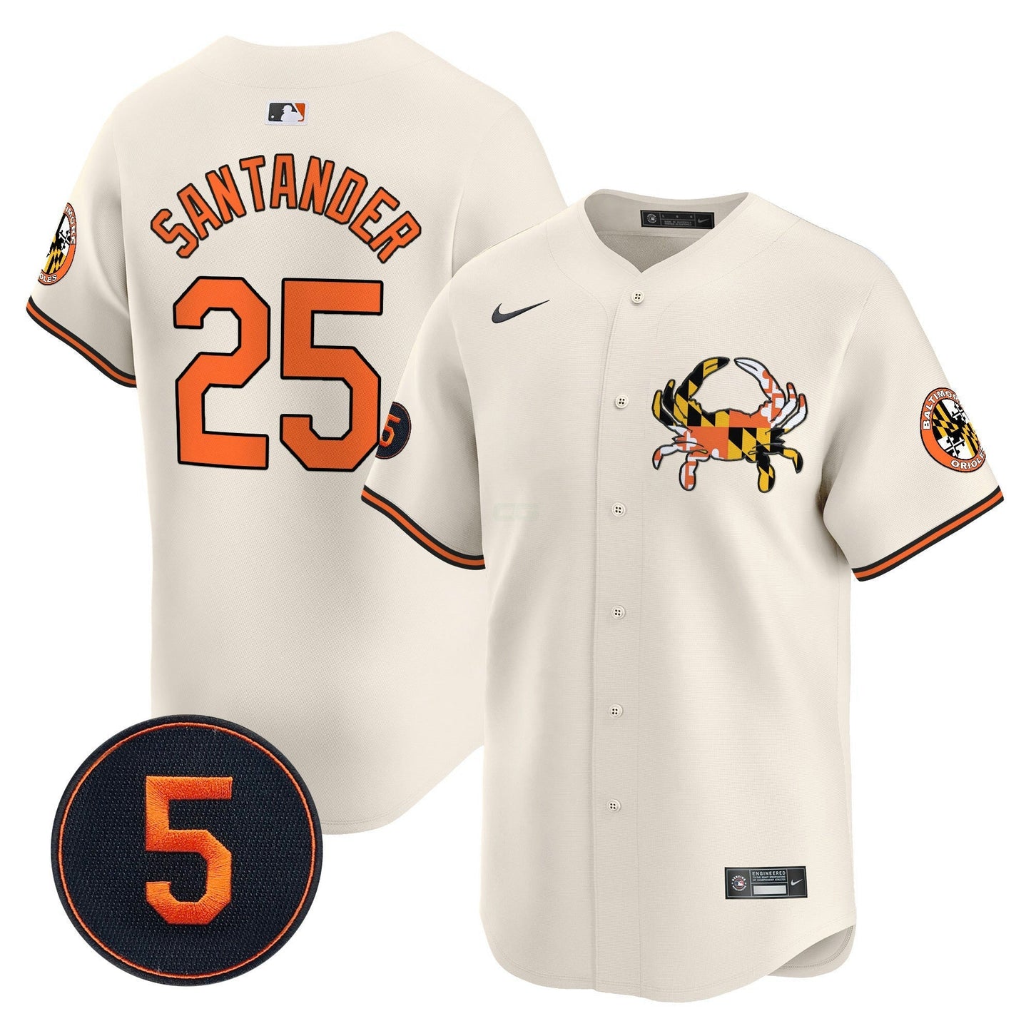 Camisa MLB Unisex Baltimore Robinson Patch Vapor Premier Limited Jersey V3