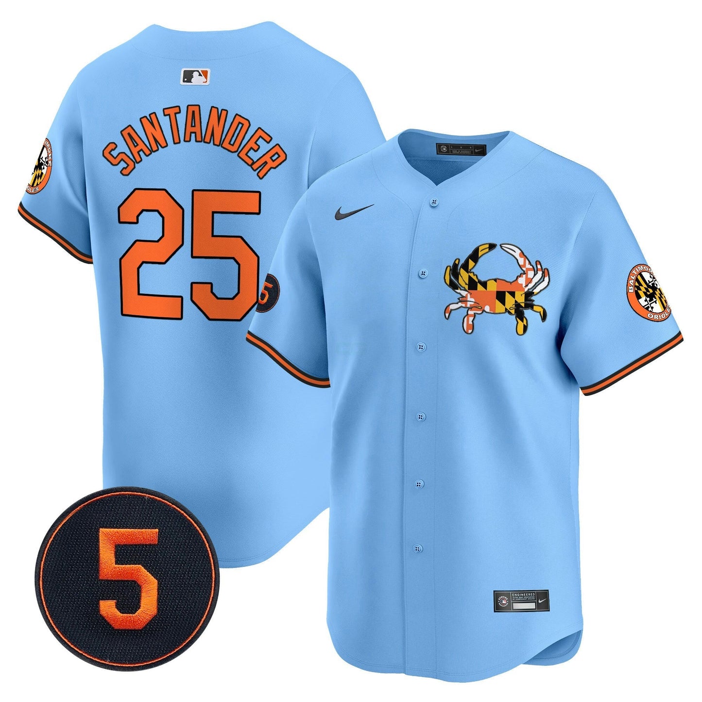 Camisa MLB Unisex Baltimore Robinson Patch Vapor Premier Limited Jersey V3