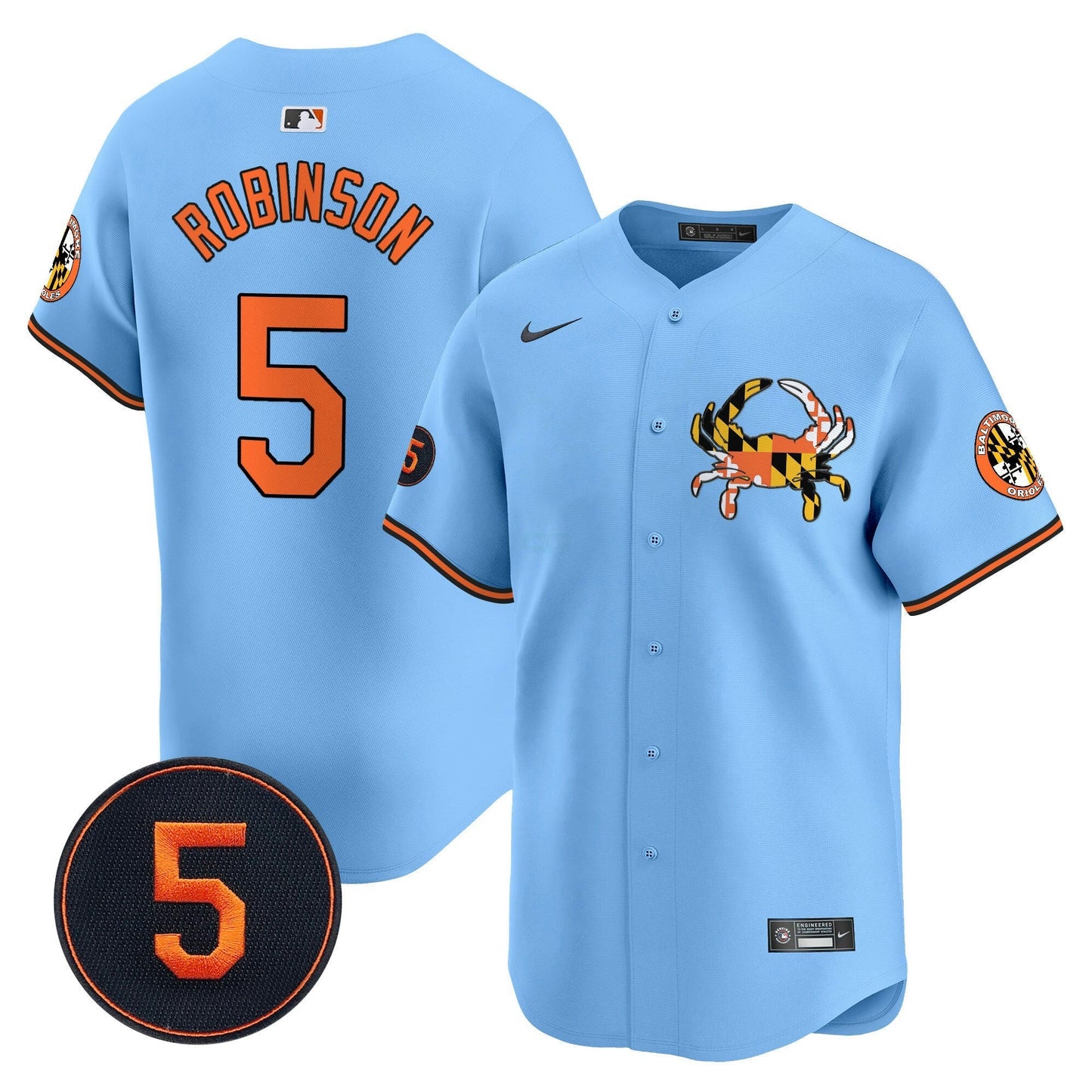 Camisa MLB Unisex Baltimore Robinson Patch Vapor Premier Limited Jersey V3