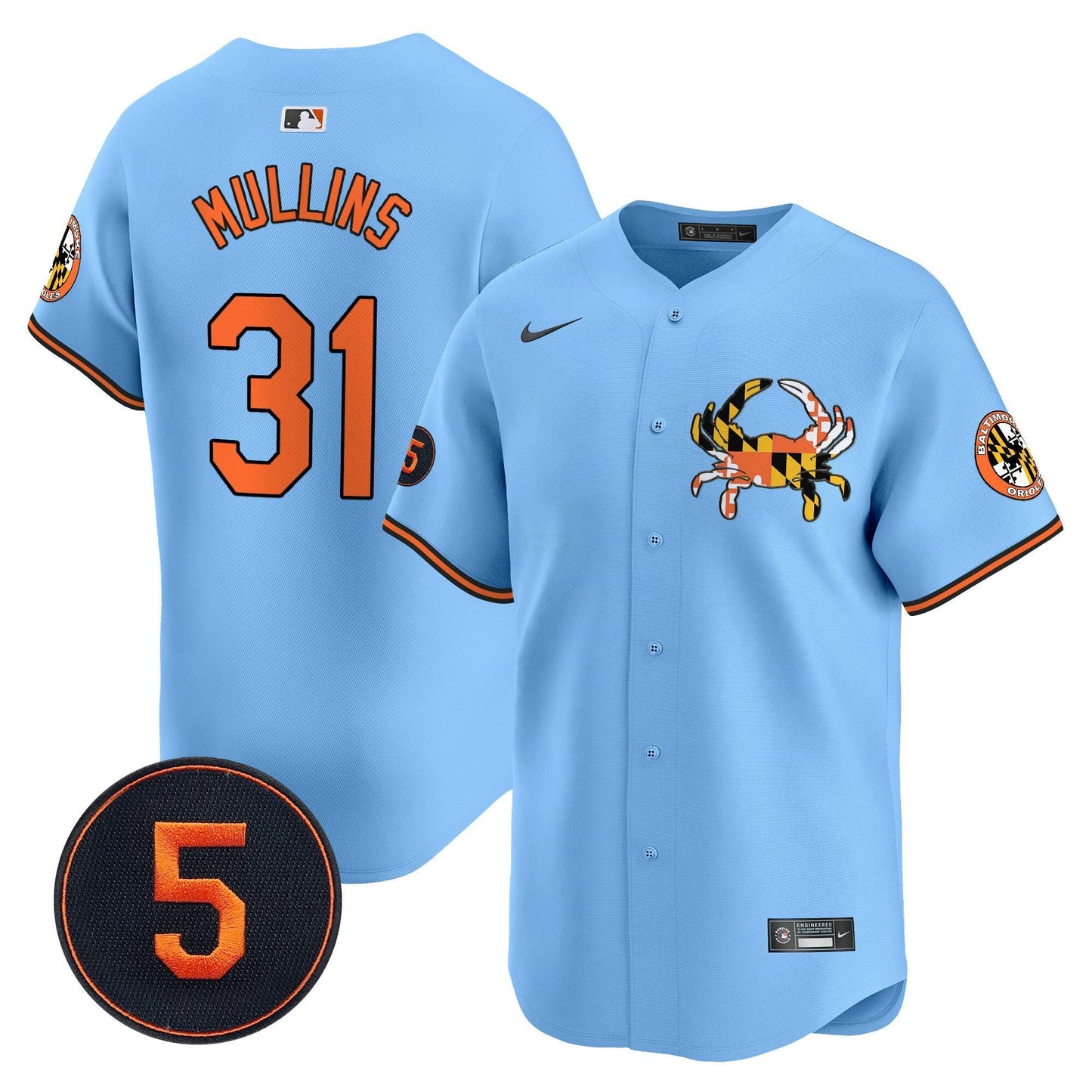 Camisa MLB Unisex Baltimore Robinson Patch Vapor Premier Limited Jersey V3